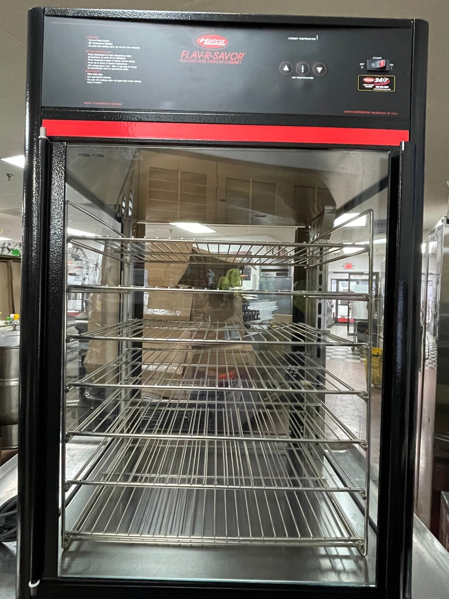 Used Hatco FSDT - 2X Tall Two Door Warming Display Merchandiser w/ Rack - 120V - Falcon Restaurant Supply - 1