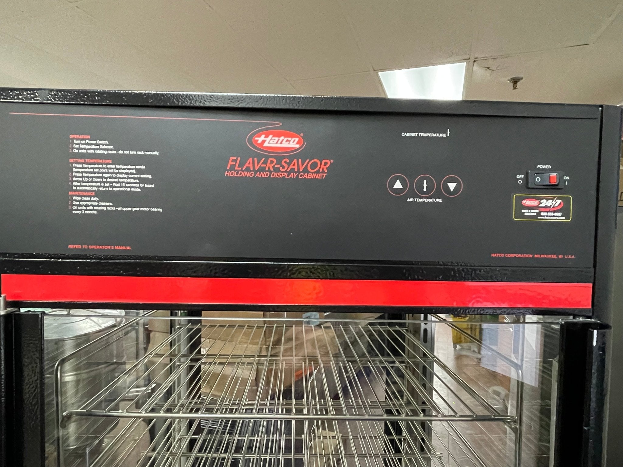 Used Hatco FSDT - 2X Tall Two Door Warming Display Merchandiser w/ Rack - 120V - Falcon Restaurant Supply - 4