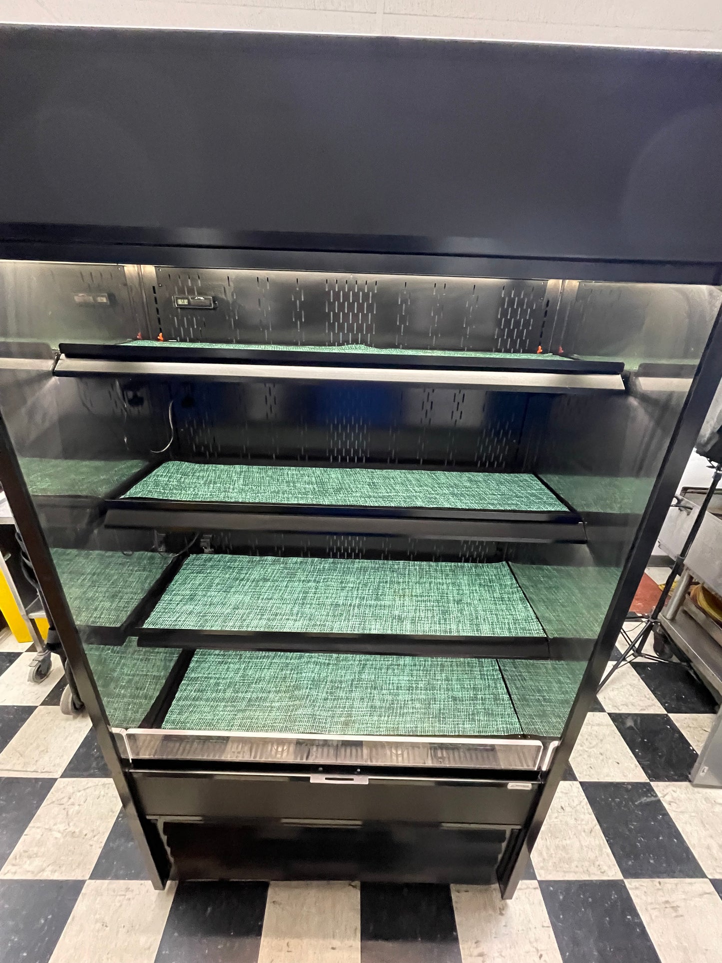 Oasis Refrigerated Self-Service Commercial Air Curtain Display Case with Door 120V