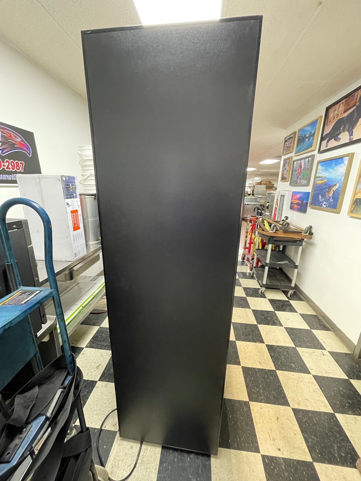 Used Oasis Refrigerated Self - Service Commercial Air Curtain Display Case with Door 120V - Falcon Restaurant Supply - 8