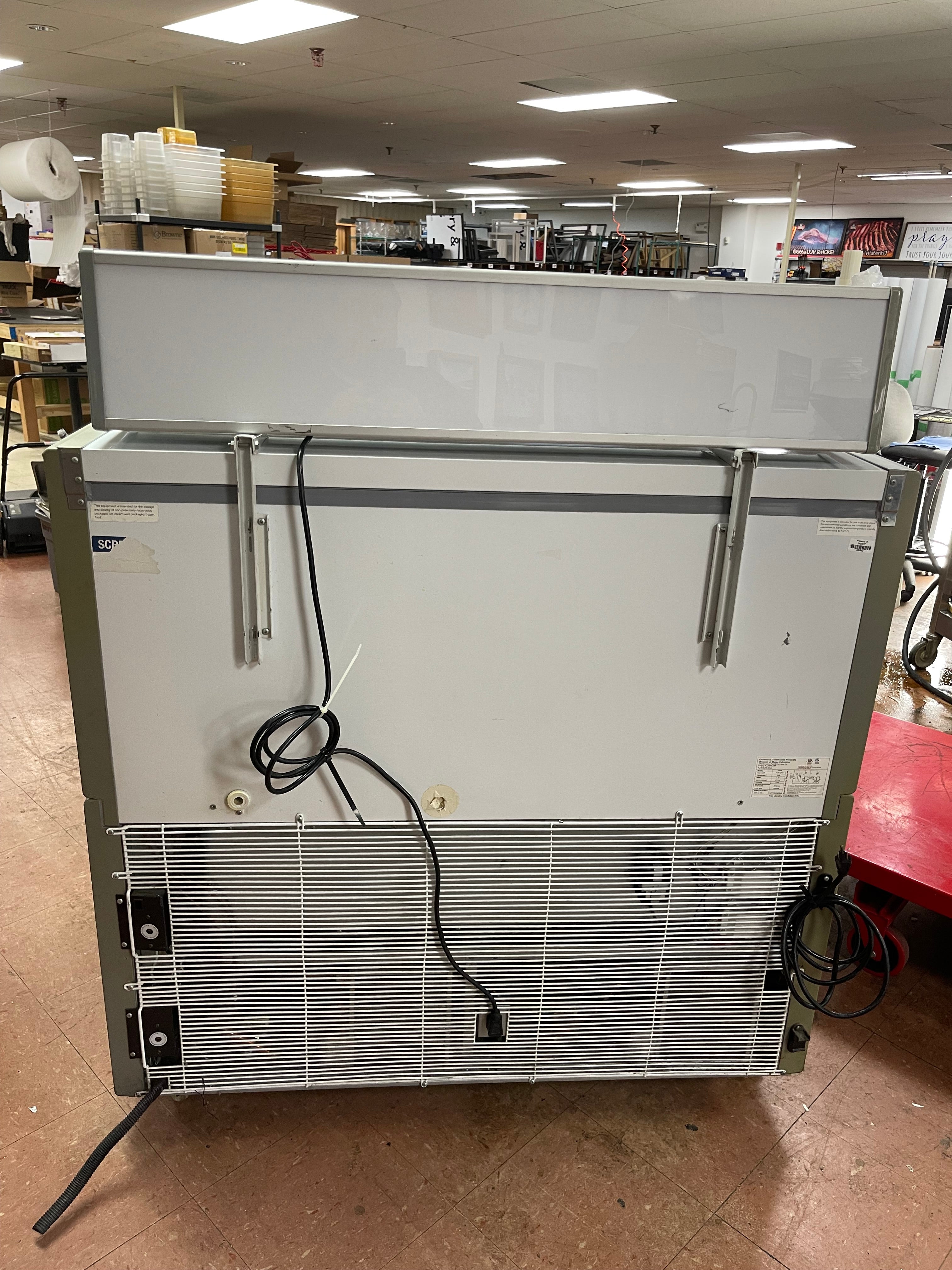 Used Excellence DS-48 Double Stack Ice Cream Freezer Merchandising Display 120V - JS
