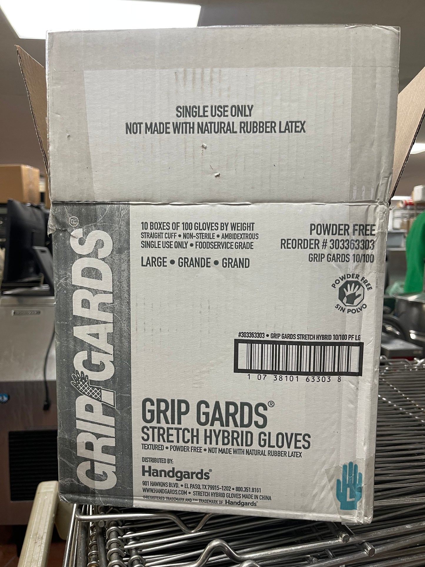 New Grip Gards Clear Large Stretch Hybrid Gloves, 100 count per pack 1000/Case.