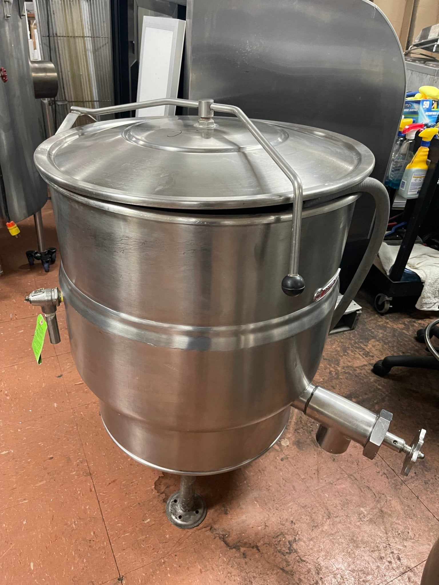 Used 2006 Market Forge F - 40LE Stationary Jacketed Steam Kettle 40 Gallon 208V 3 Phase - Falcon Restaurant Supply - 1