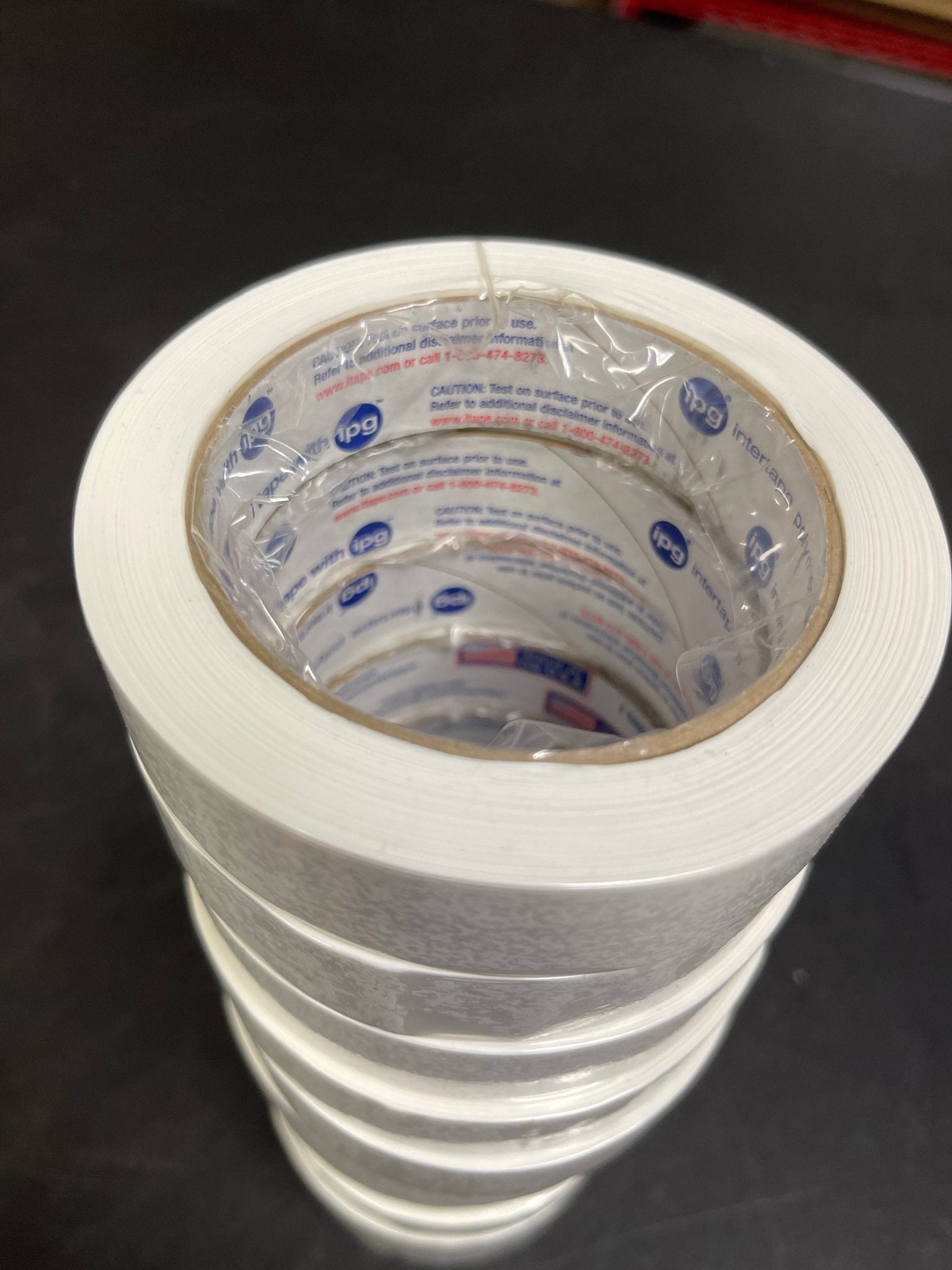 New 12 Rolls of Intertape White Strapping Tape 1"x60yds - Falcon Restaurant Supply - 2