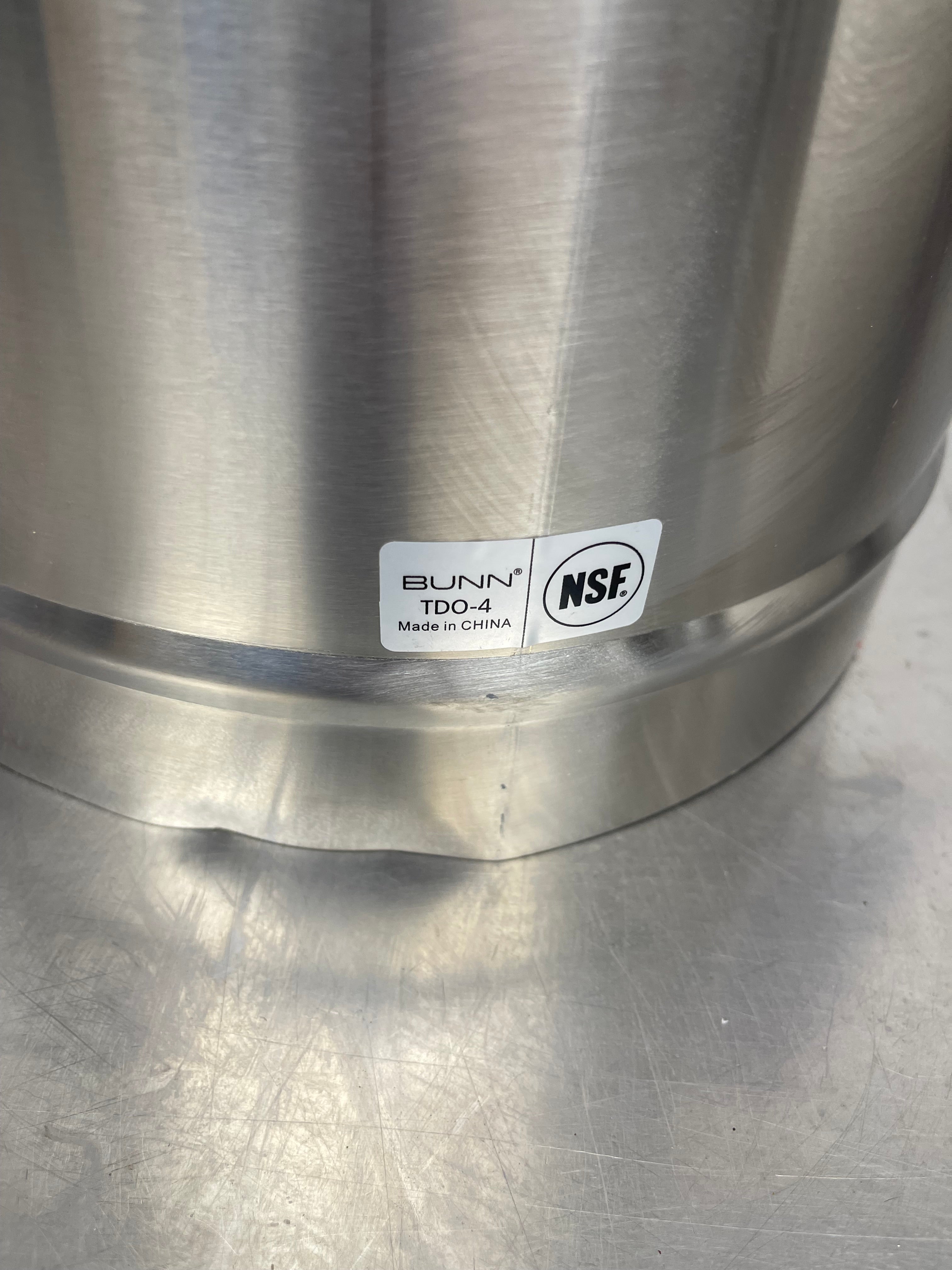 New BUNN TDO-4 Commercial Iced Tea Dispenser Urn w/Solid Lid - Shir