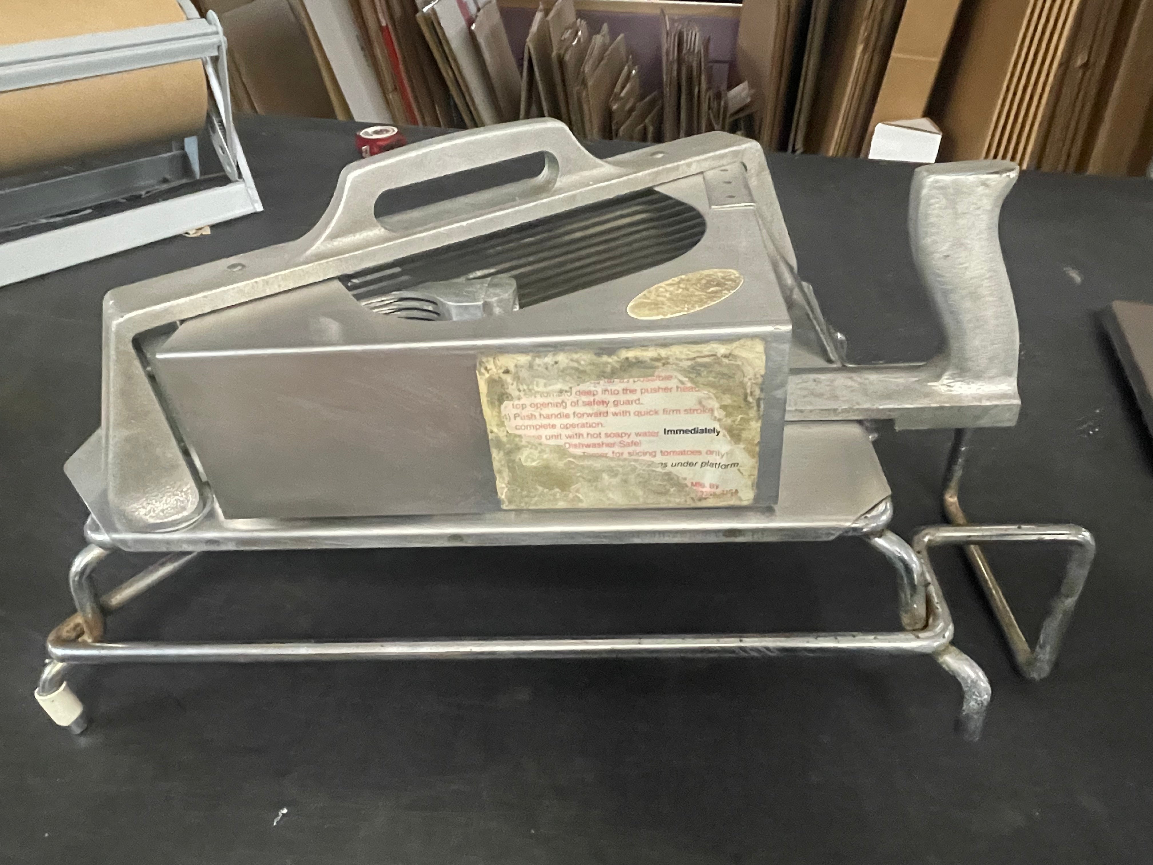 Used Tomato Tamer Commercial Tomato Slicer 3/16 Inch Slices.