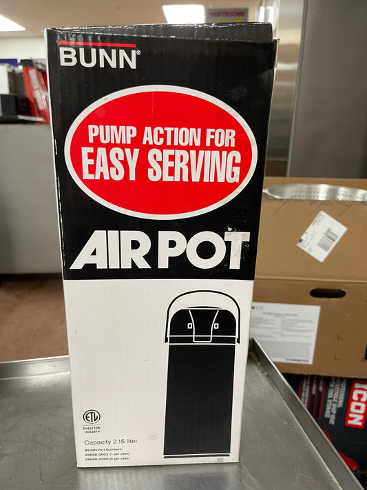 New Bunn 2.15L Stainless Brew Thru Push Button Airpot Coffee Dispenser