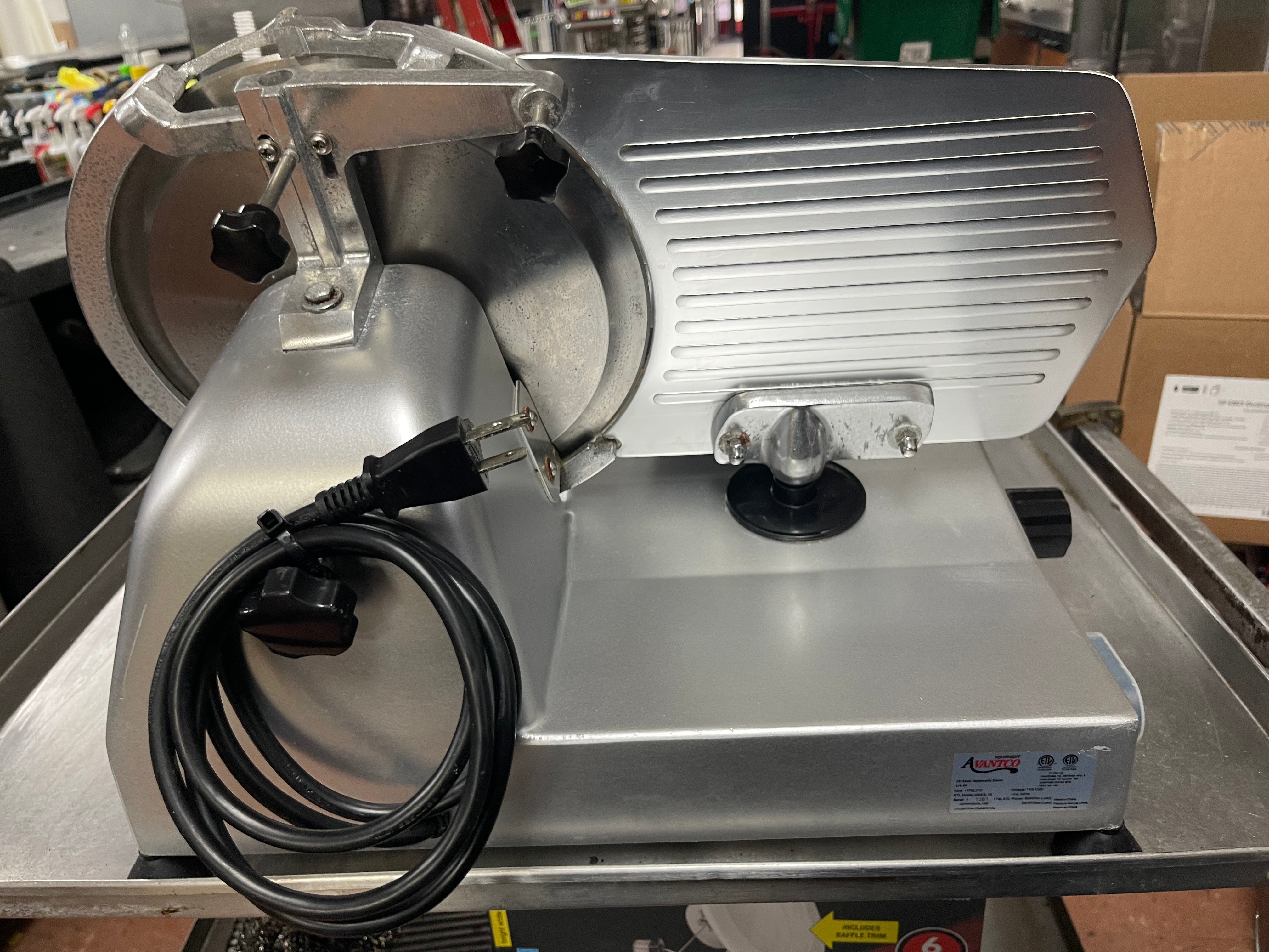 Used Avantco SL310 10" Manual Gravity Feed Deli Meat Cheese Slicer 1/4hp 120V