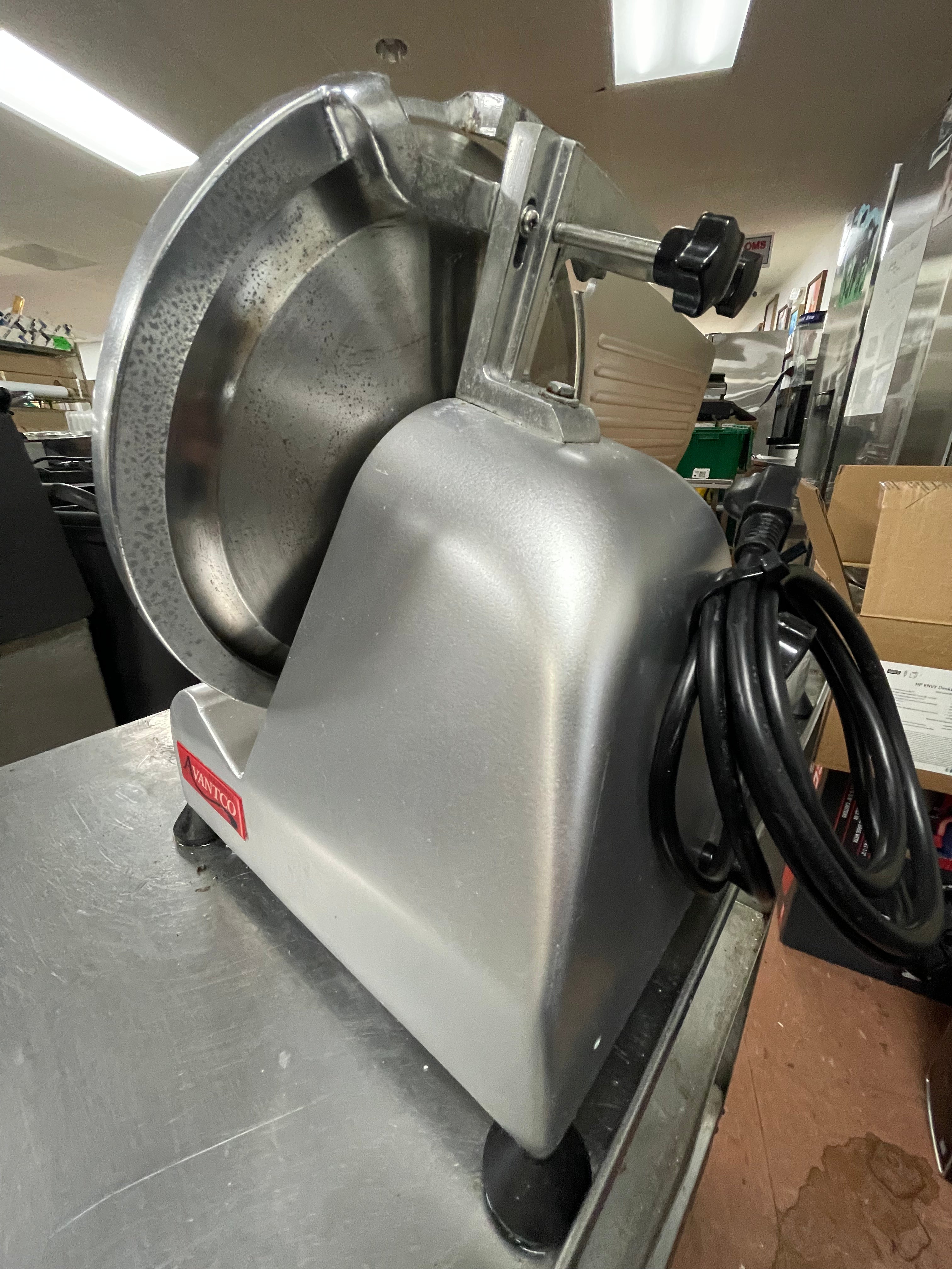 Used Avantco SL310 10" Manual Gravity Feed Deli Meat Cheese Slicer 1/4hp 120V