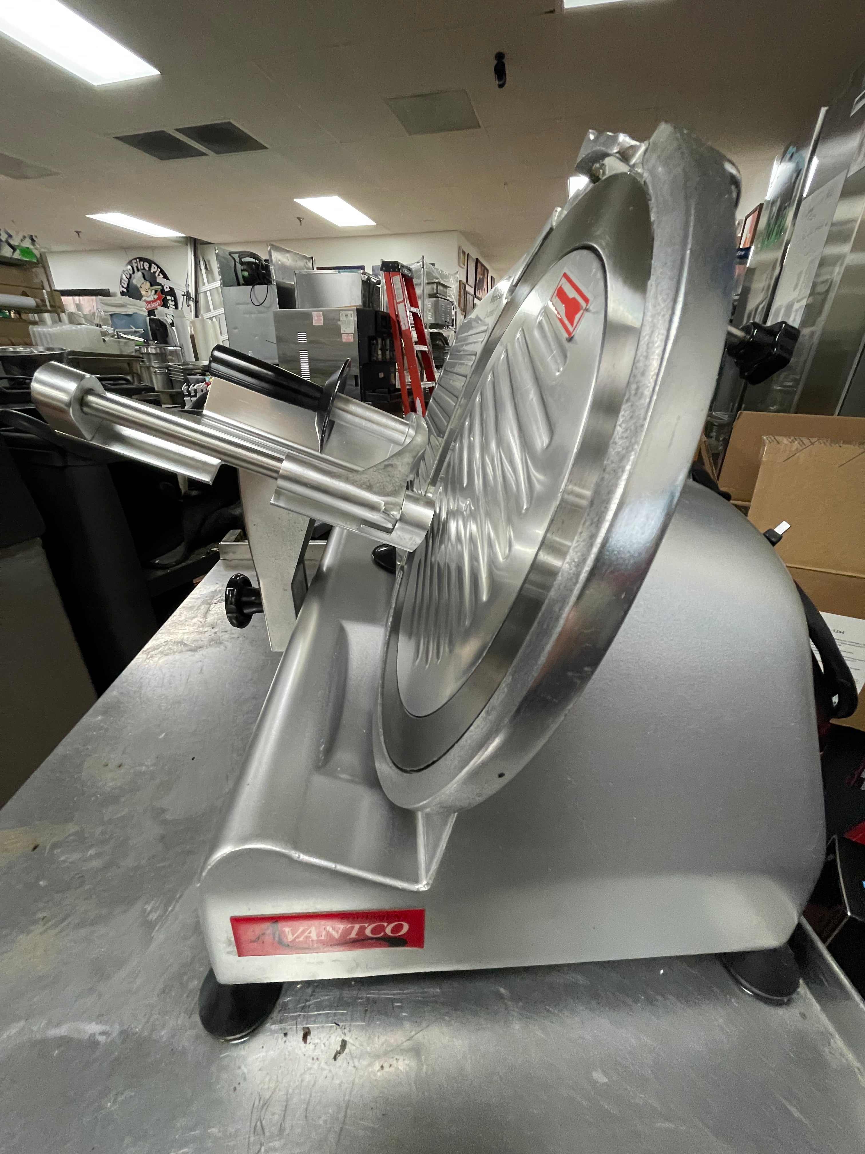 Used Avantco SL310 10" Manual Gravity Feed Deli Meat Cheese Slicer 1/4hp 120V