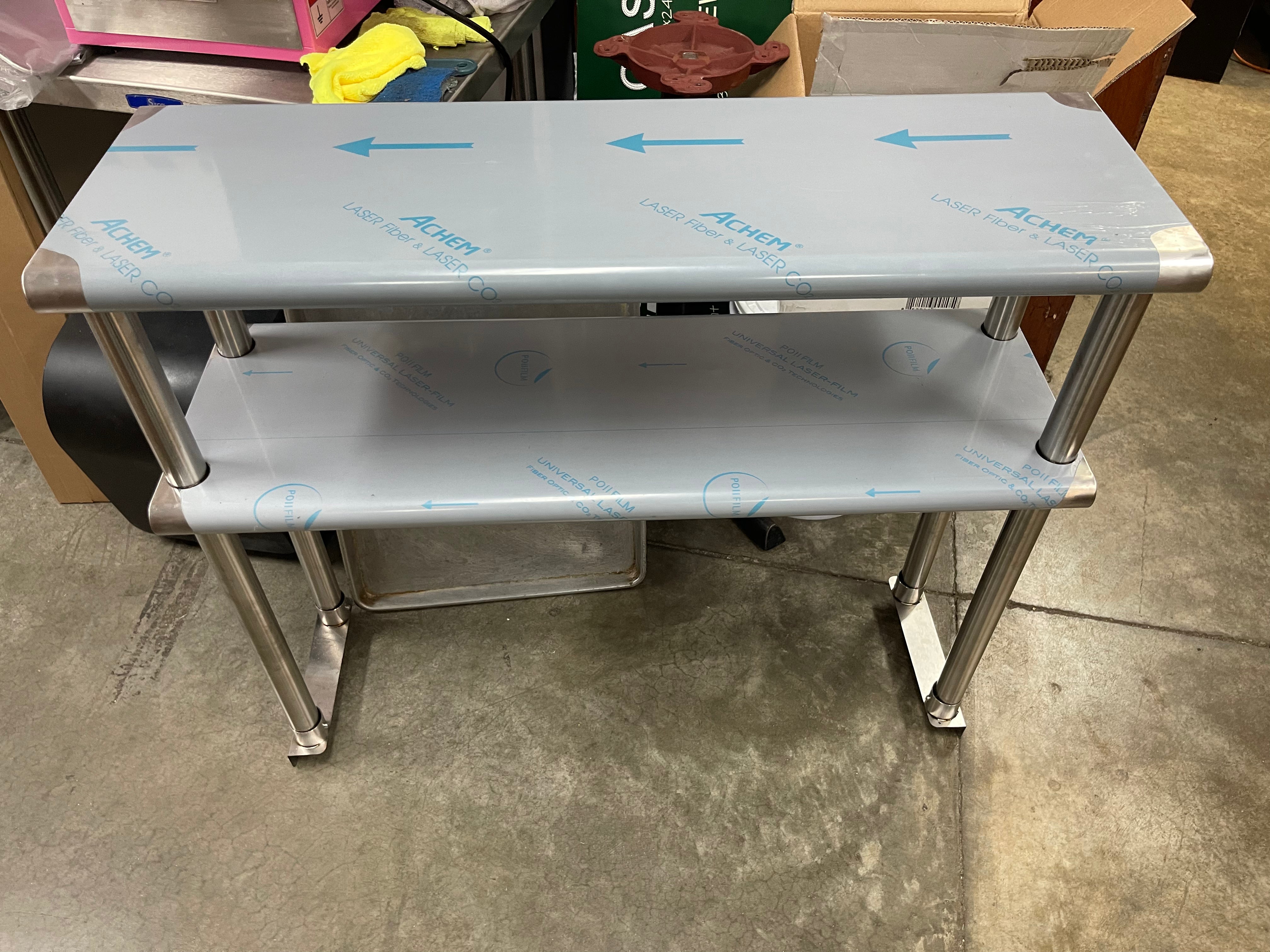 New Stainless Steel Double Over Shelves for 36" Prep Table
