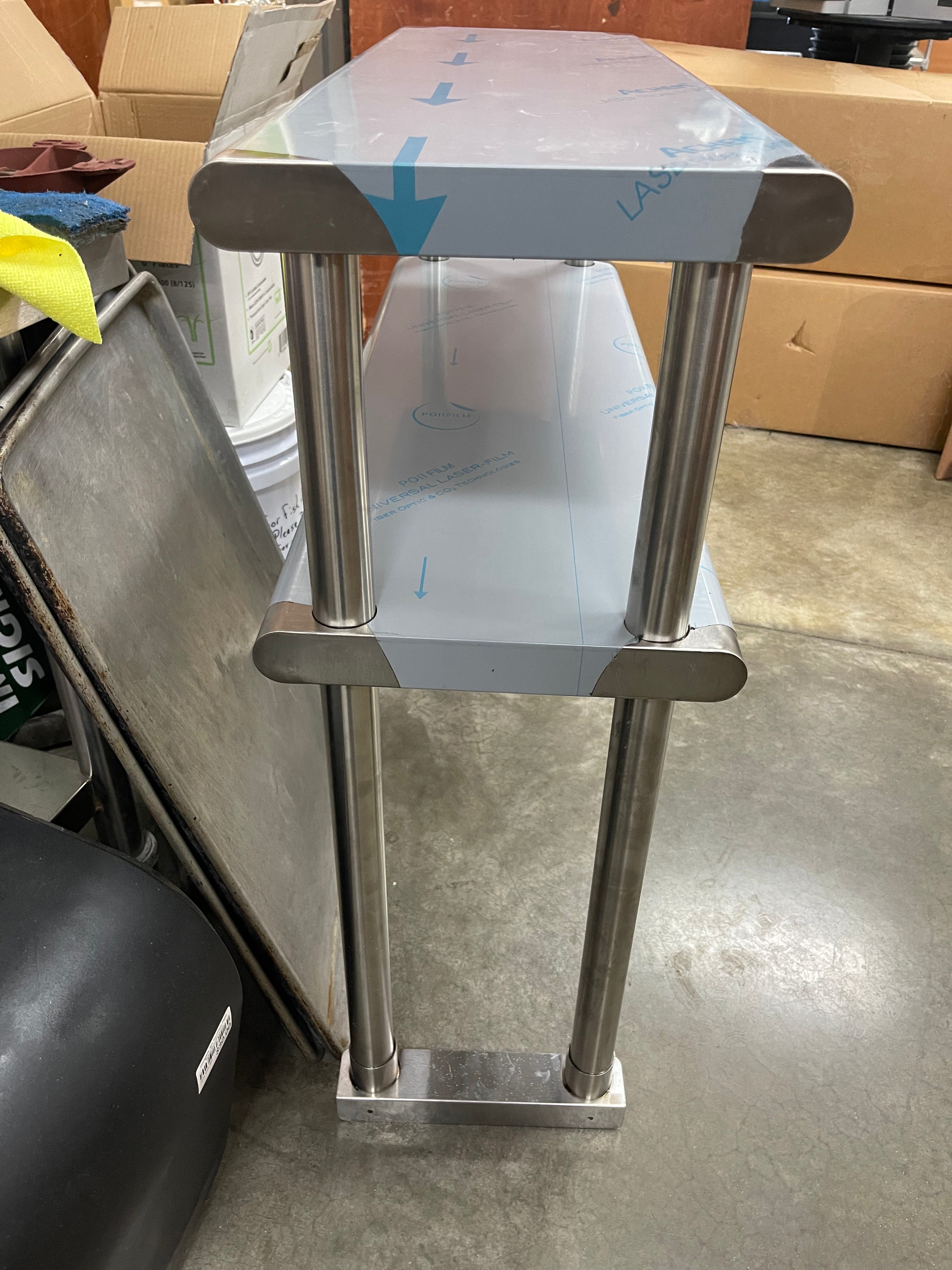 New Stainless Steel Double Over Shelves for 36" Prep Table