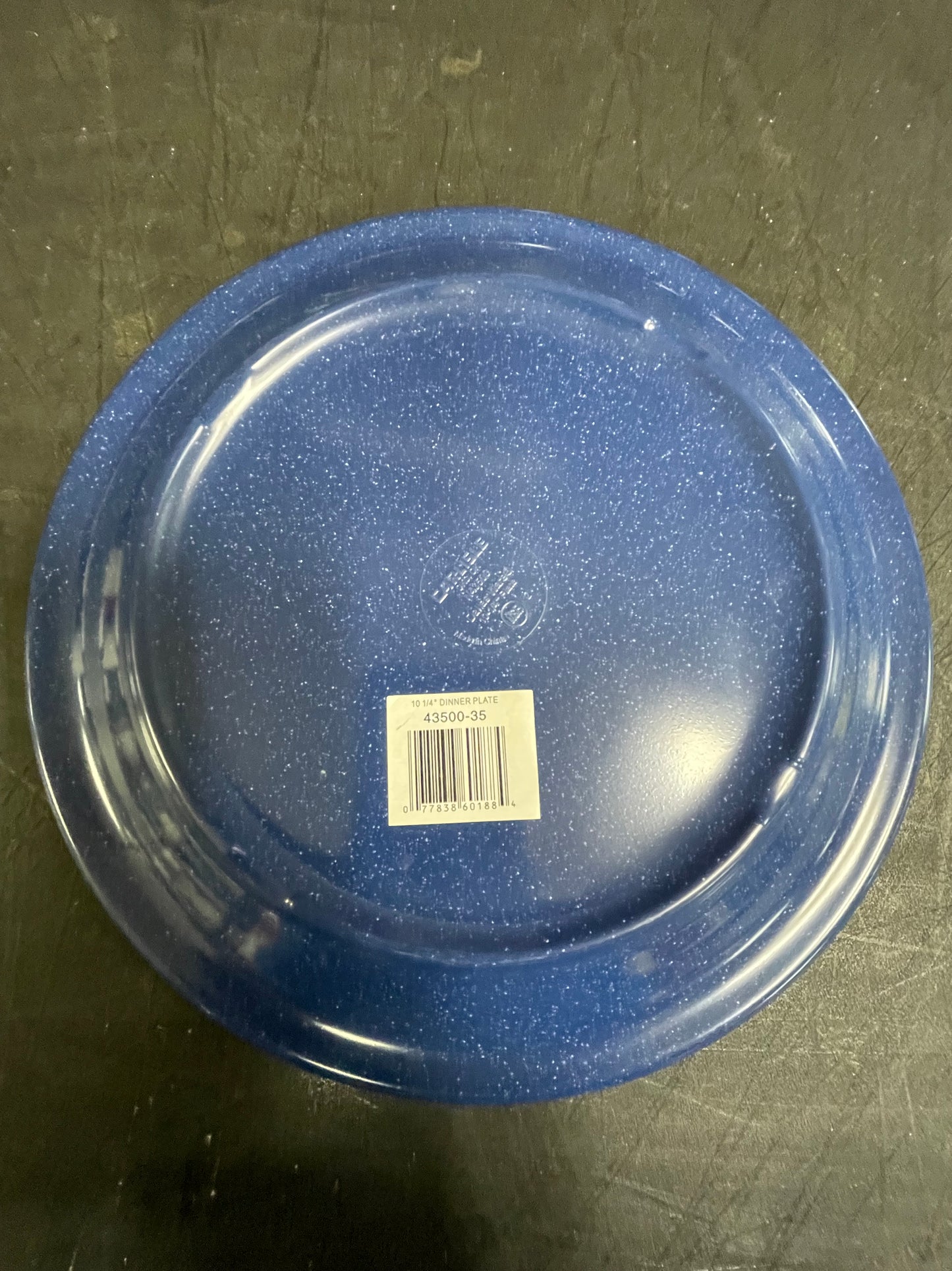 Used Carlisle Dallas Ware Reusable Melamine Plastic Serving Plate 10.25" Blue