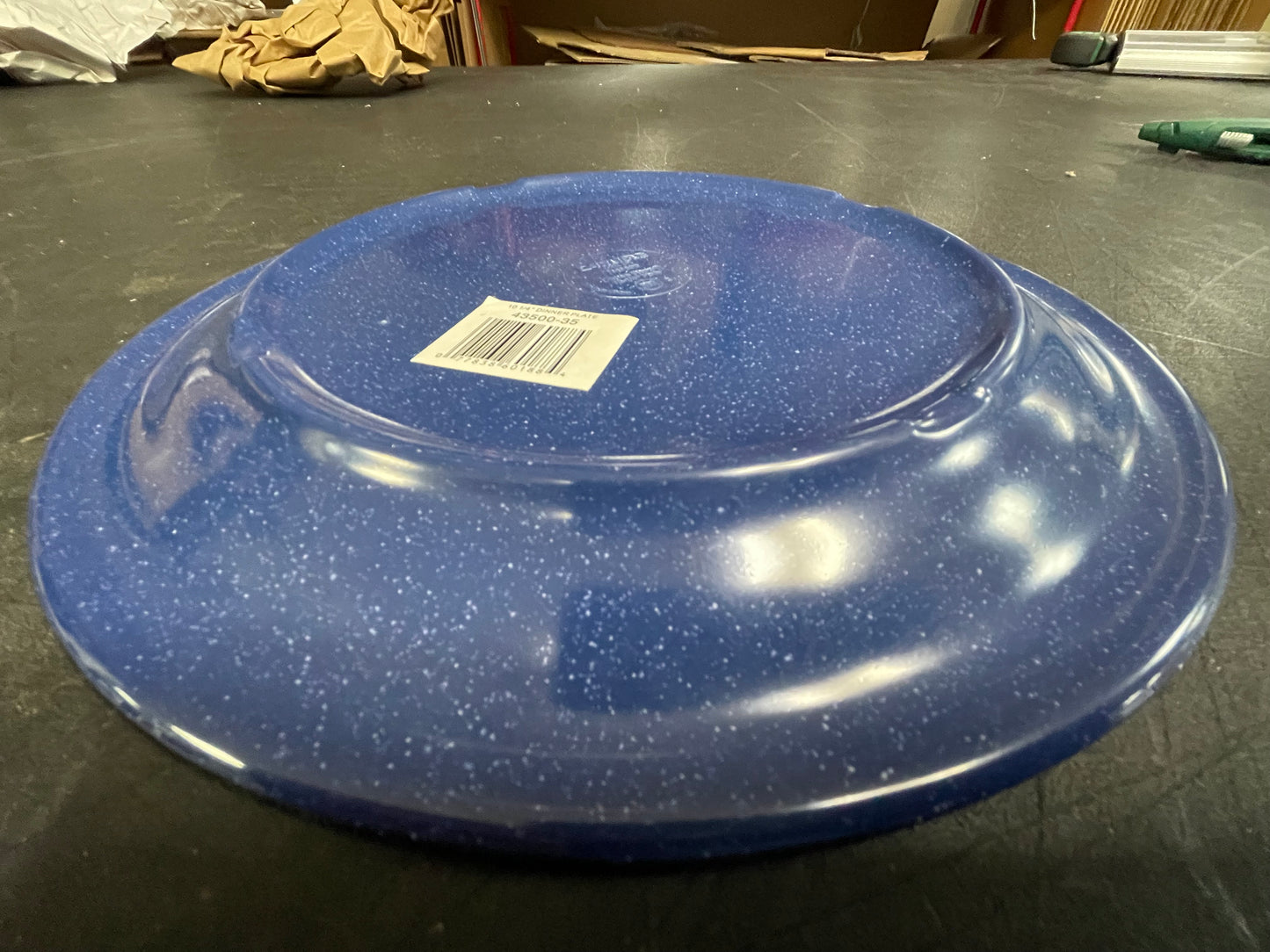 Used Carlisle Dallas Ware Reusable Melamine Plastic Serving Plate 10.25" Blue