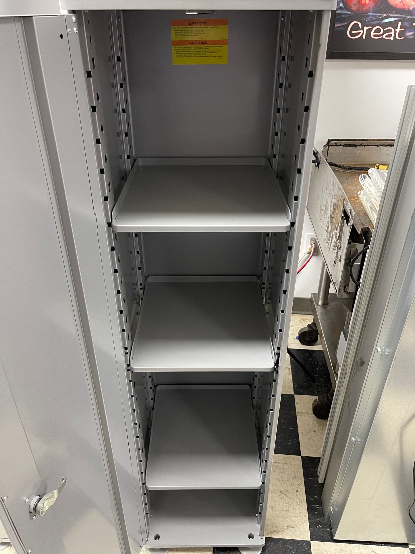 Used Employee Storage Locker with Shelves