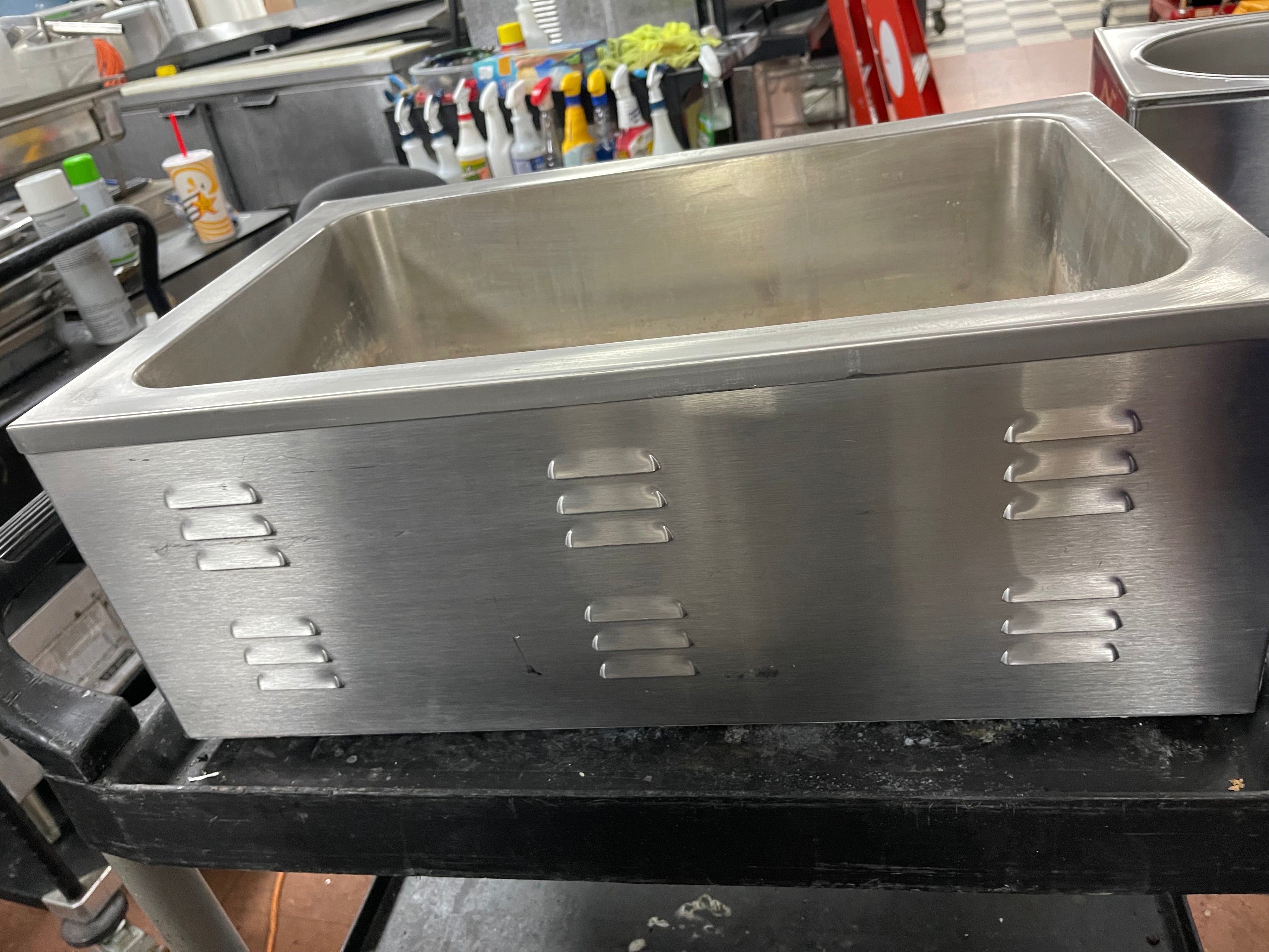 Used Nemco 6055A 12" x 20" Stainless Countertop Food Warmer - 120V, 1200W - 3
