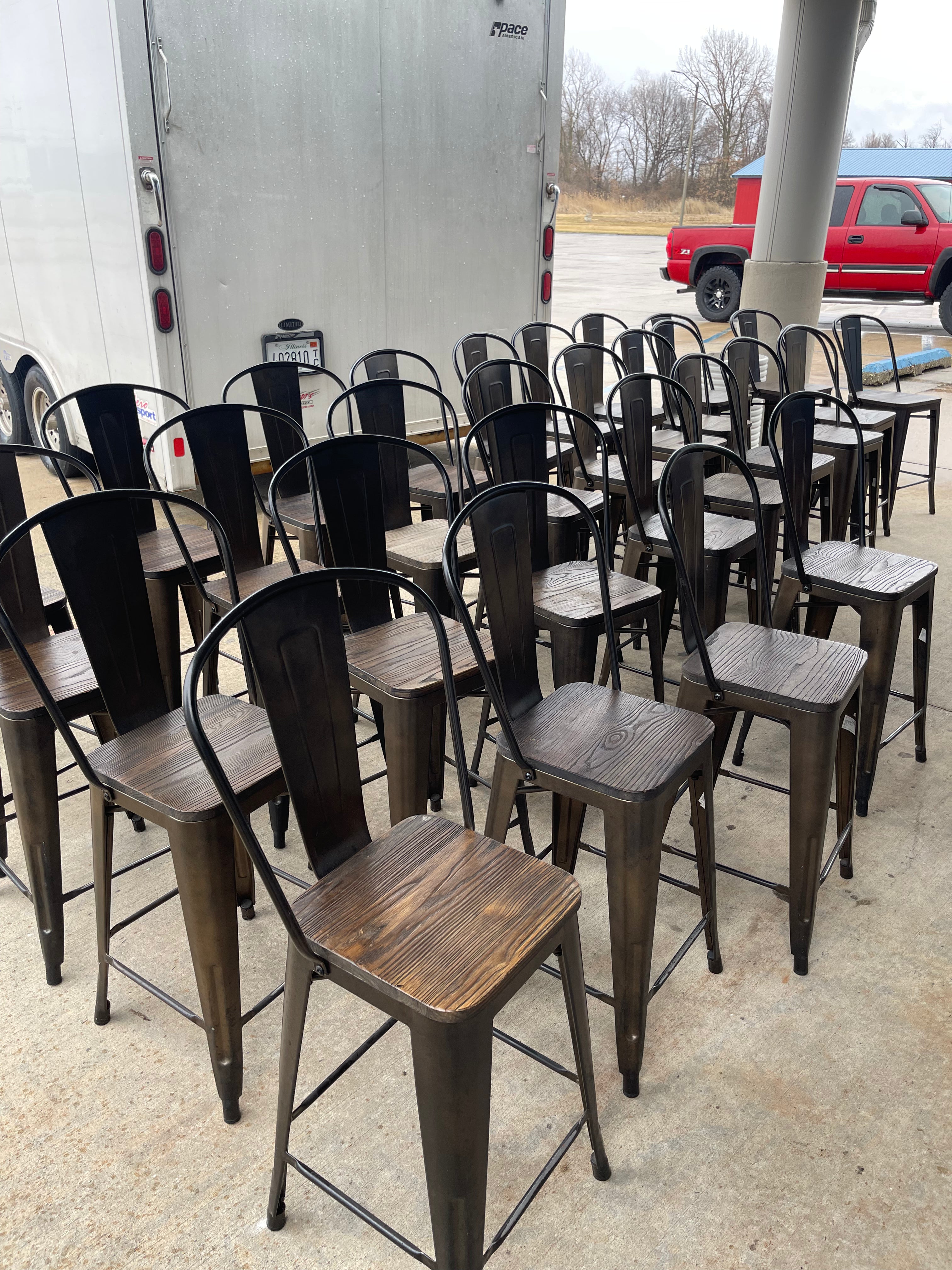 Used Dorel S004107 Counter Height Metal Stool Chair - SS291