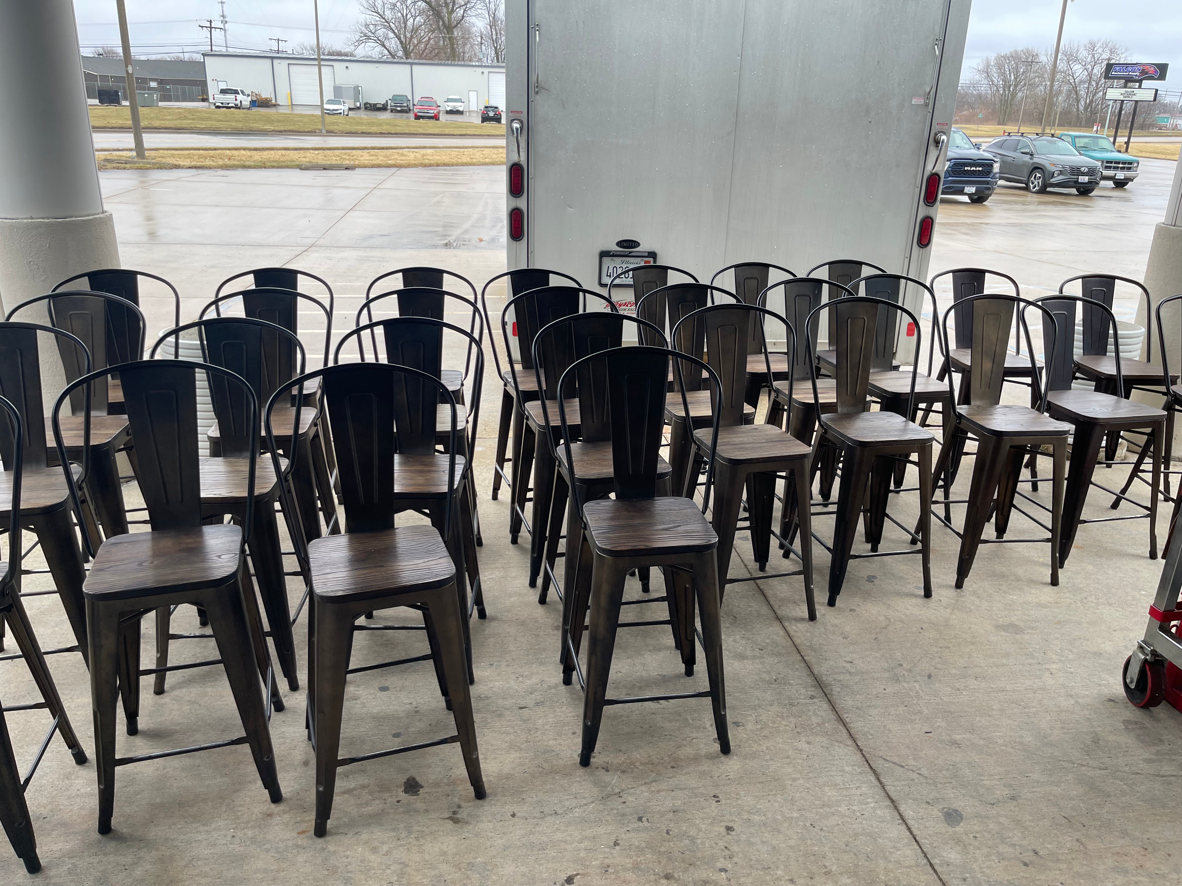 Used Dorel S004107 Counter Height Metal Stool Chair - SS291