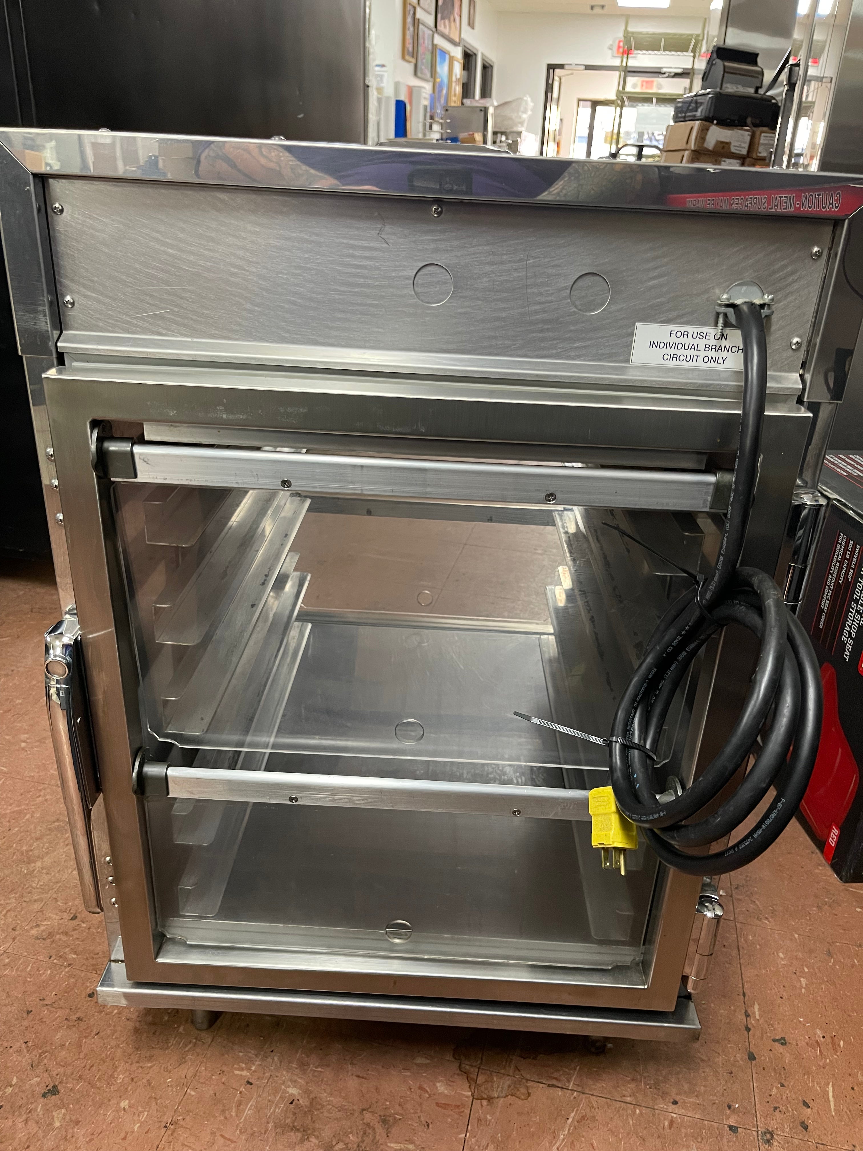 Used Henny Penny HC-903 CDT Heated Holding Pass Thru Cabinet with Flip Doors and Timers 120V