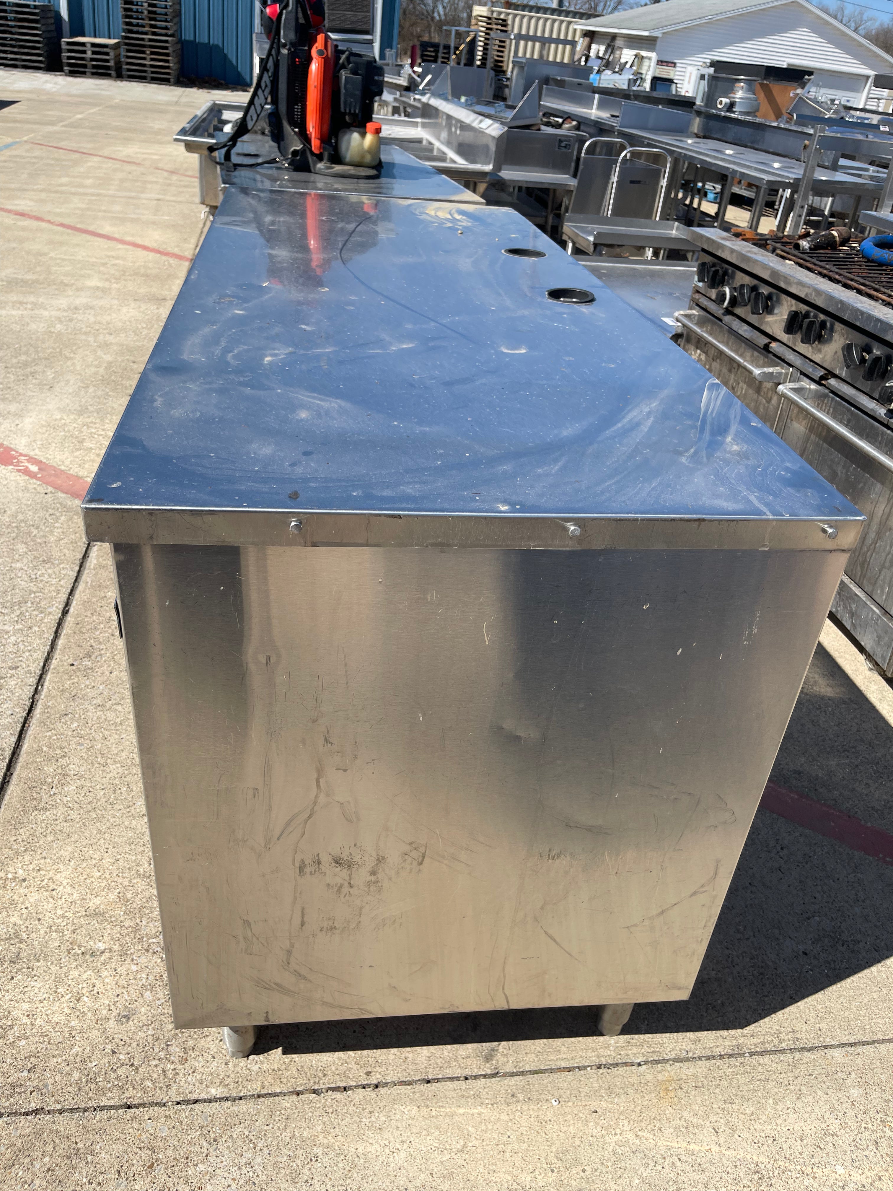 Used 74" Stainless Steel Drink Station Table - SS300