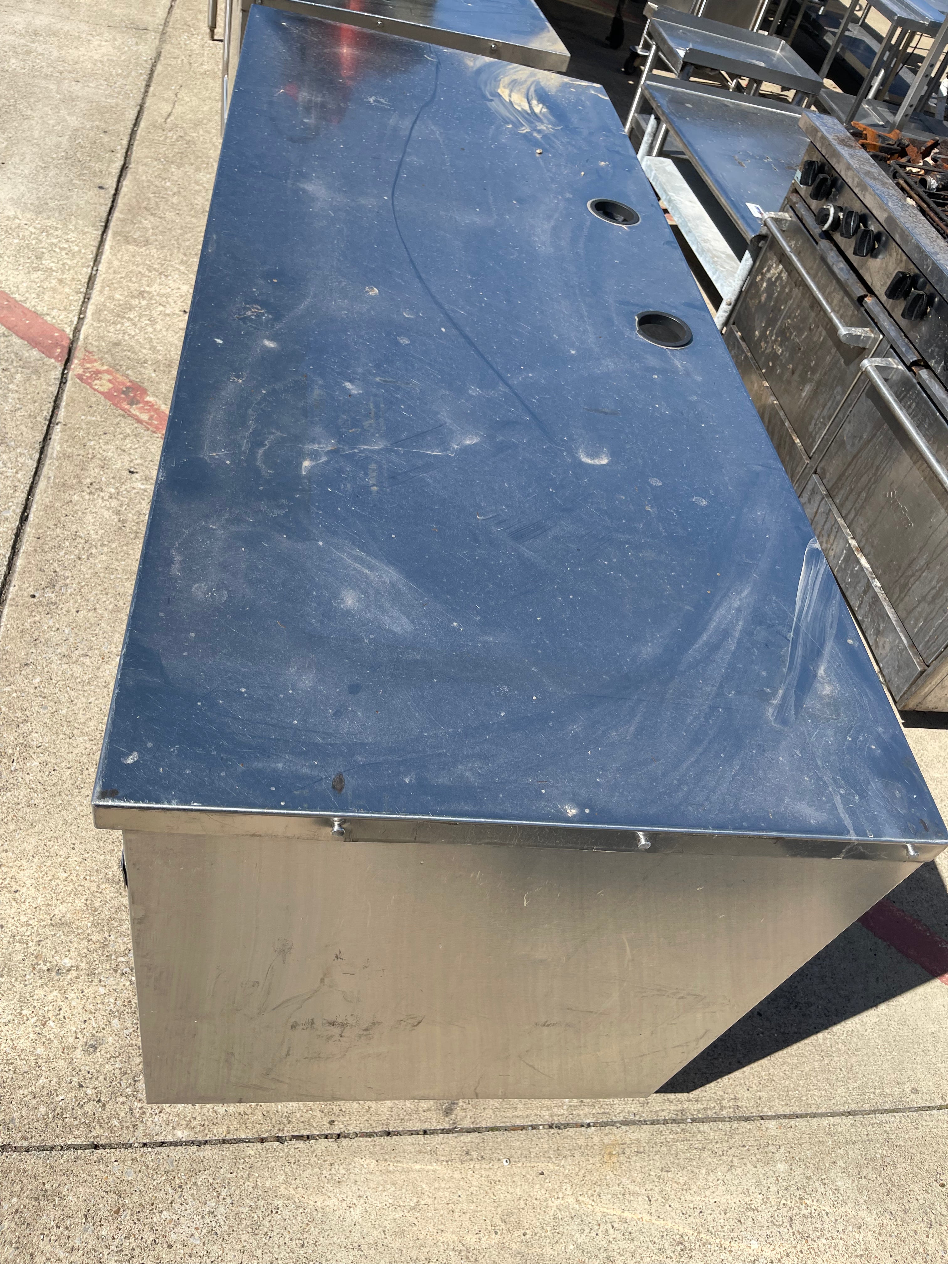 Used 74" Stainless Steel Drink Station Table - SS300