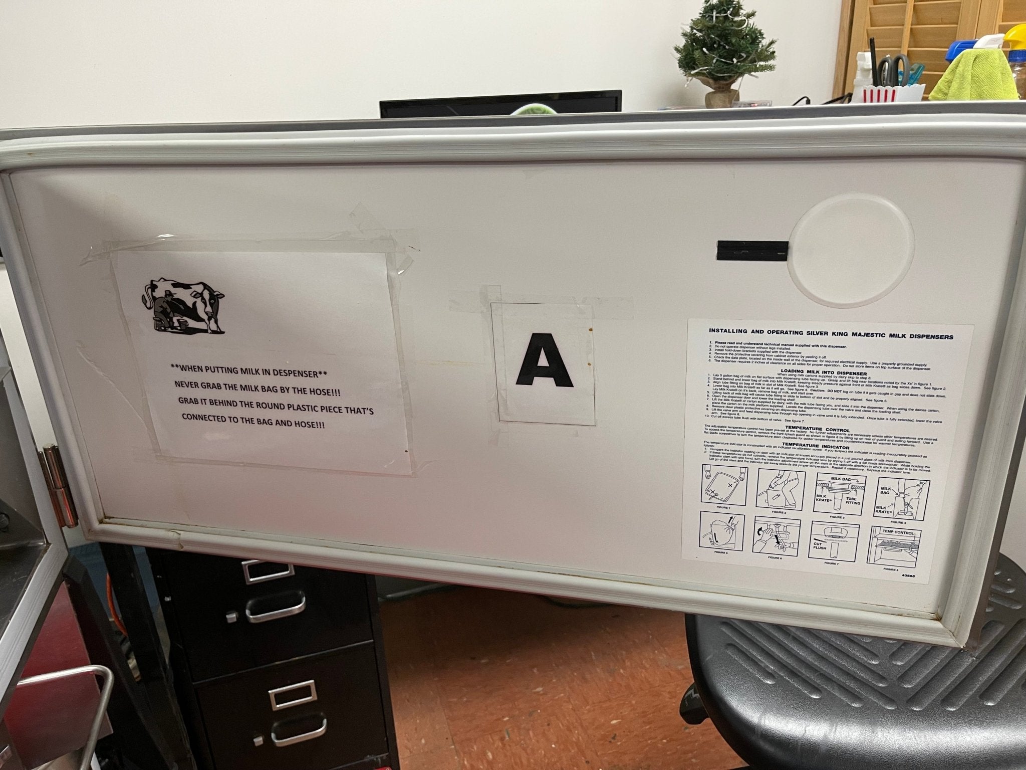 Used Silver King Majestic Refrigerated Milk Dispenser Triple Valve 120V SK15MAJ - Falcon Restaurant Supply - 9