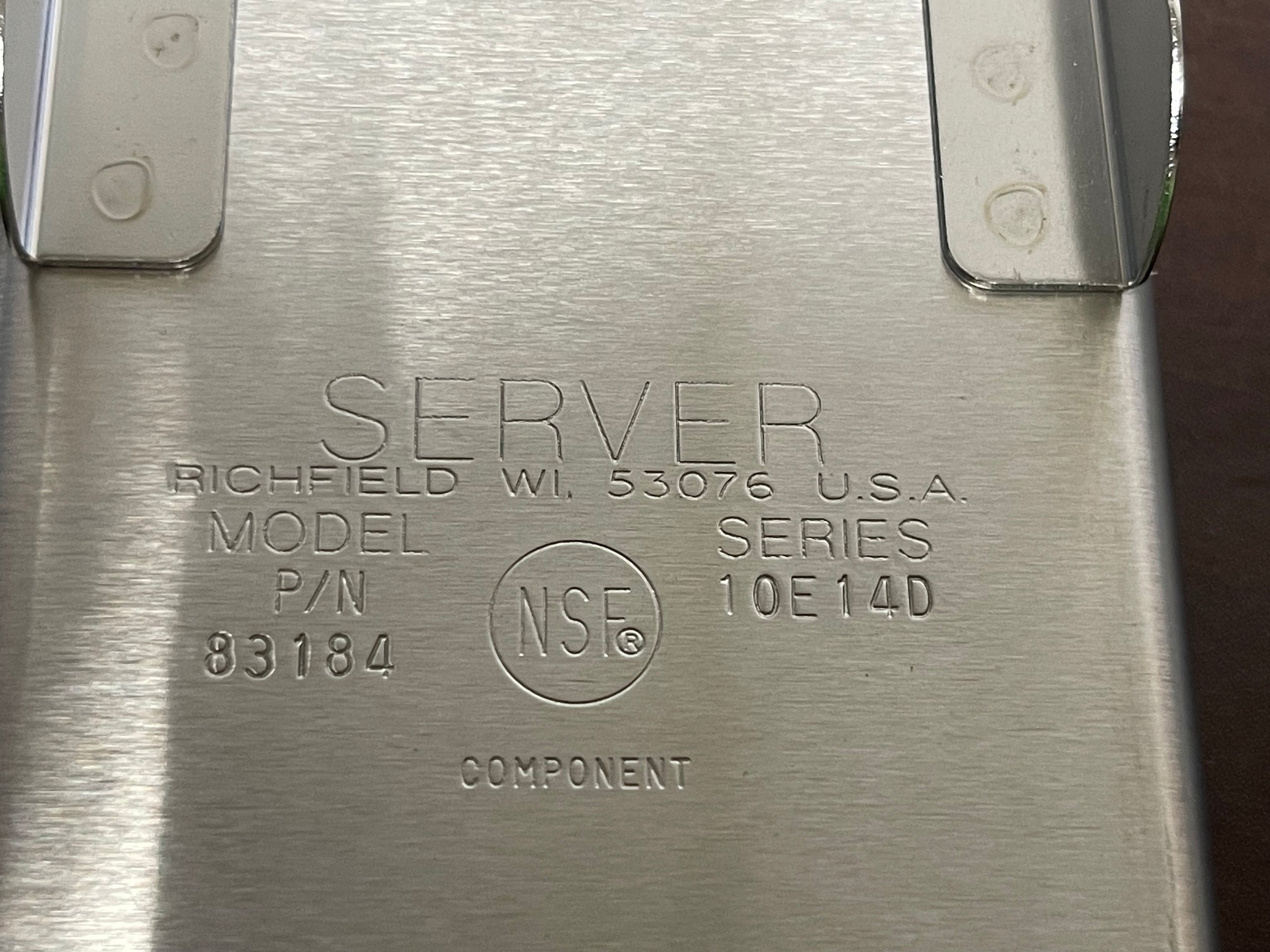 New Server 83184 Stainless Hinged Slim Soda Ice Cream Toppings Fountain Jar Lid