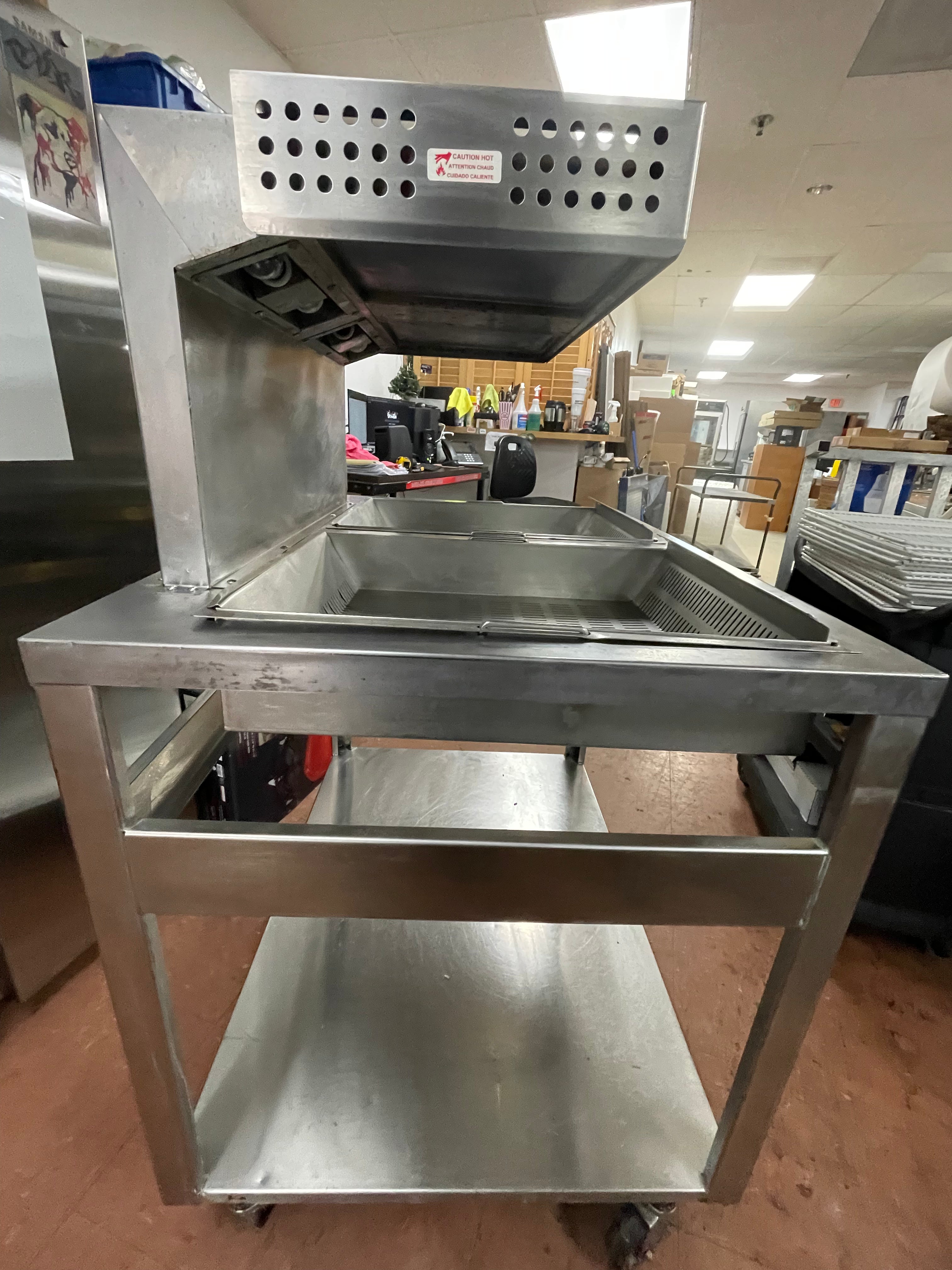 Used Marshall 145486SS Commercial Stainless Steel Deep Fryer Warming Dump Station 120V