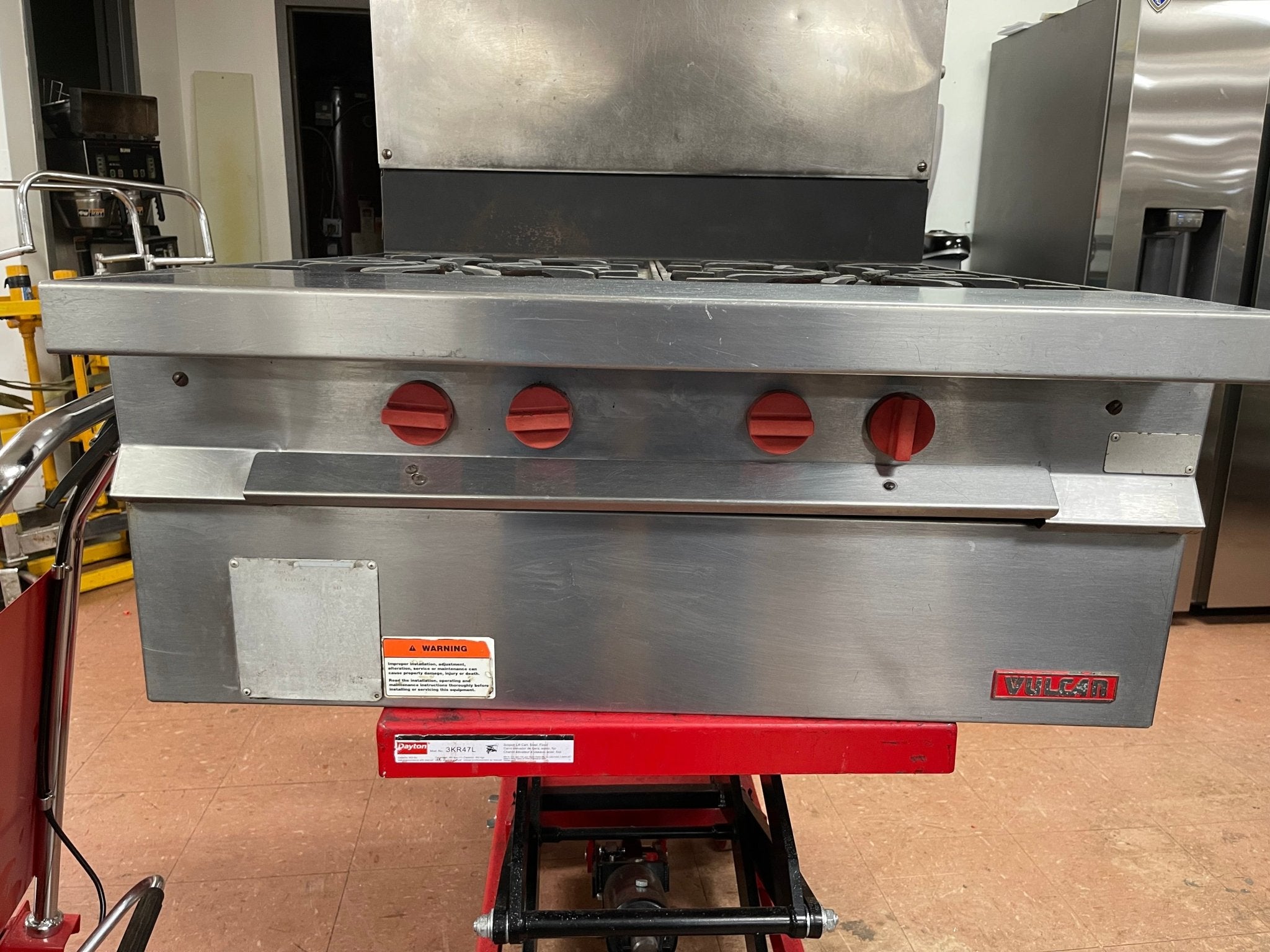 Used Vulcan Natural Gas 4 Burner 36" Commercial Modular Heavy - Duty Range Stove - Falcon Restaurant Supply - 3