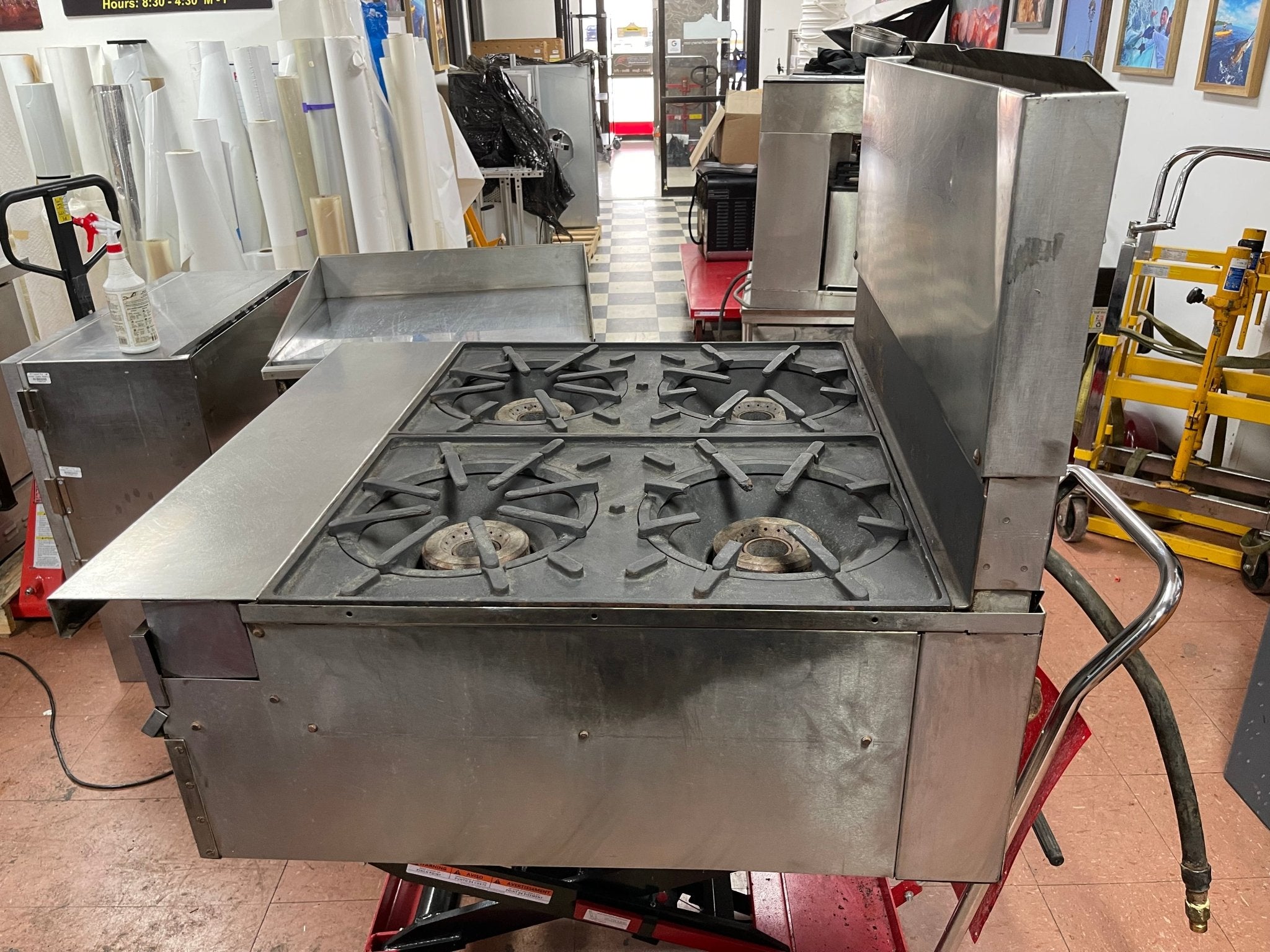 Used Vulcan Natural Gas 4 Burner 36" Commercial Modular Heavy - Duty Range Stove - Falcon Restaurant Supply - 5