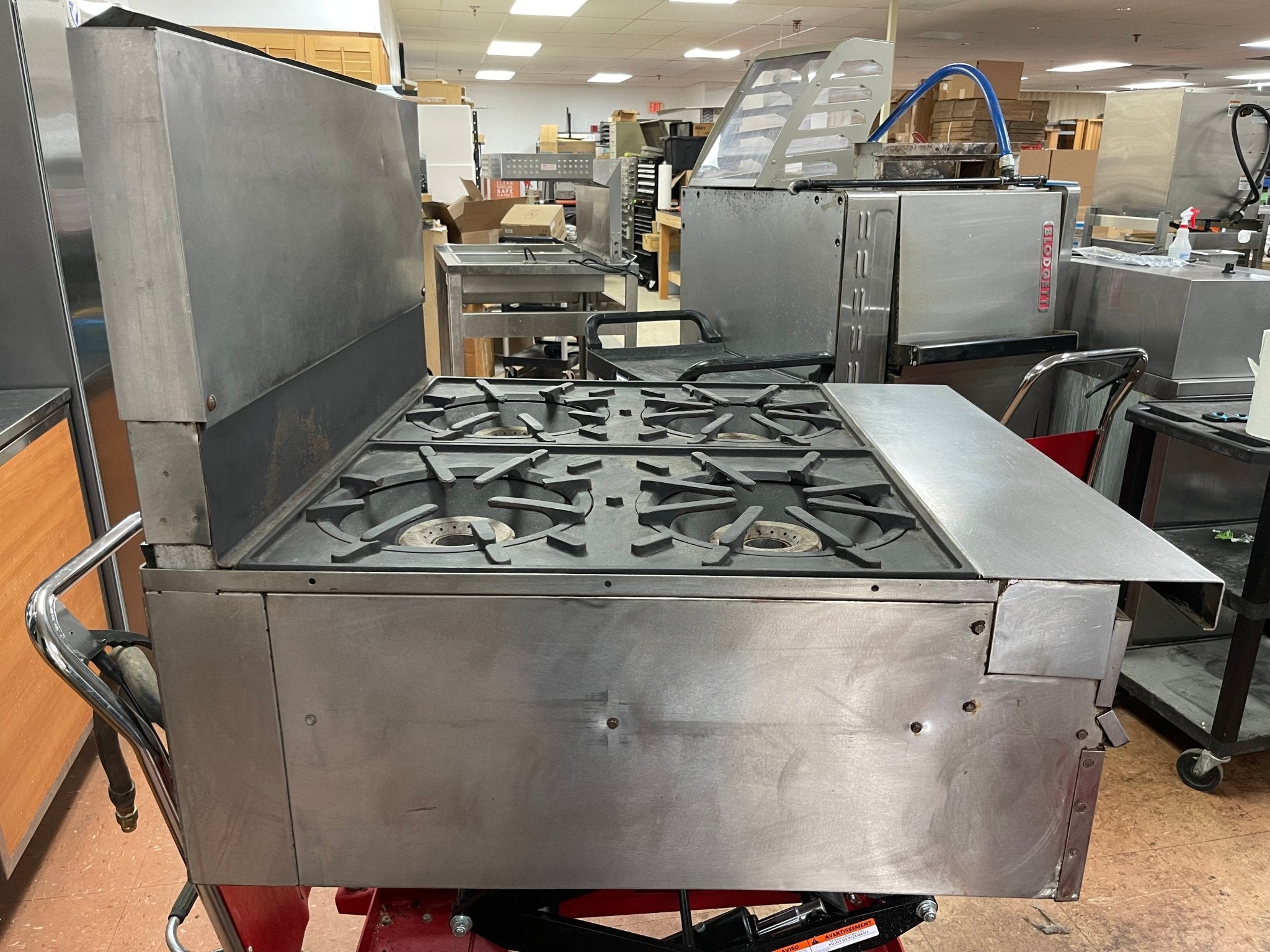 Used Vulcan Natural Gas 4 Burner 36" Commercial Modular Heavy - Duty Range Stove - Falcon Restaurant Supply - 8