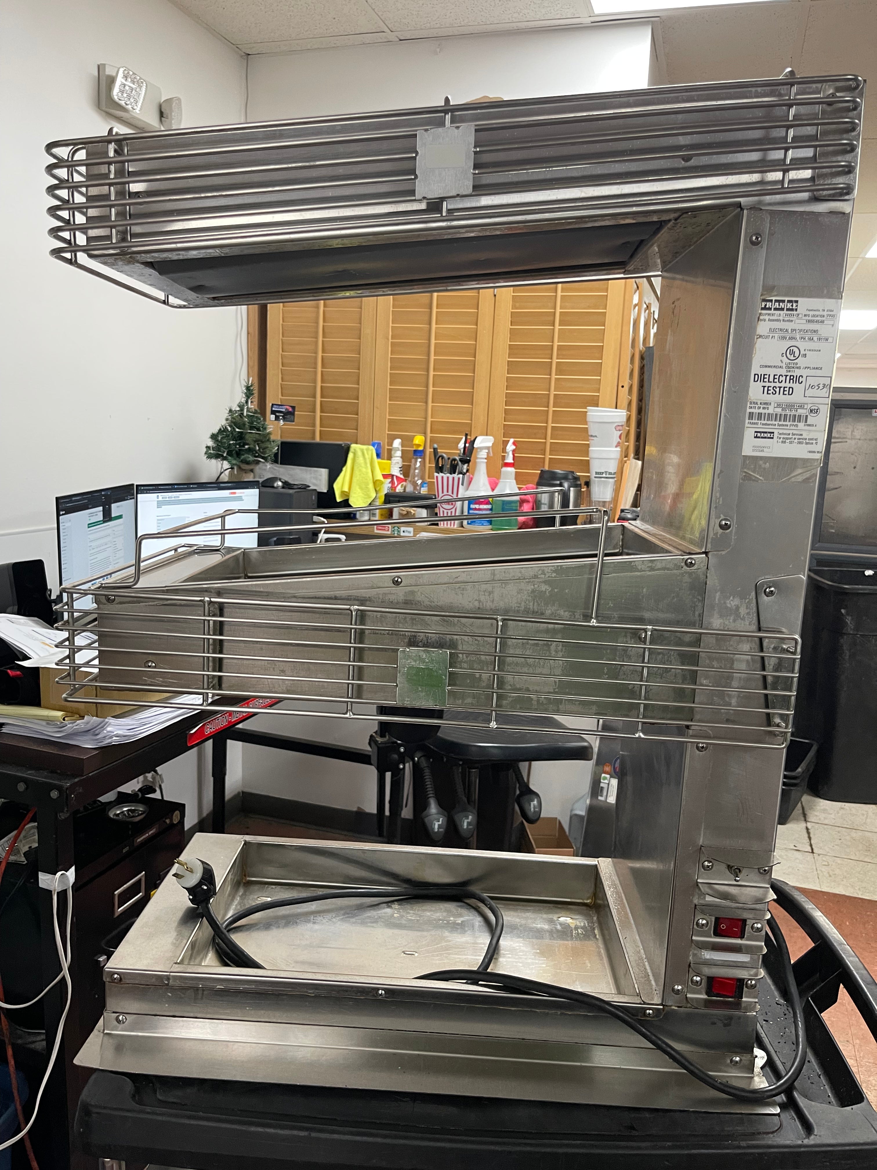 Used Franke HDH2 Stainless 2 Tier Food Holding Warmer Fryer Dump Station 120V