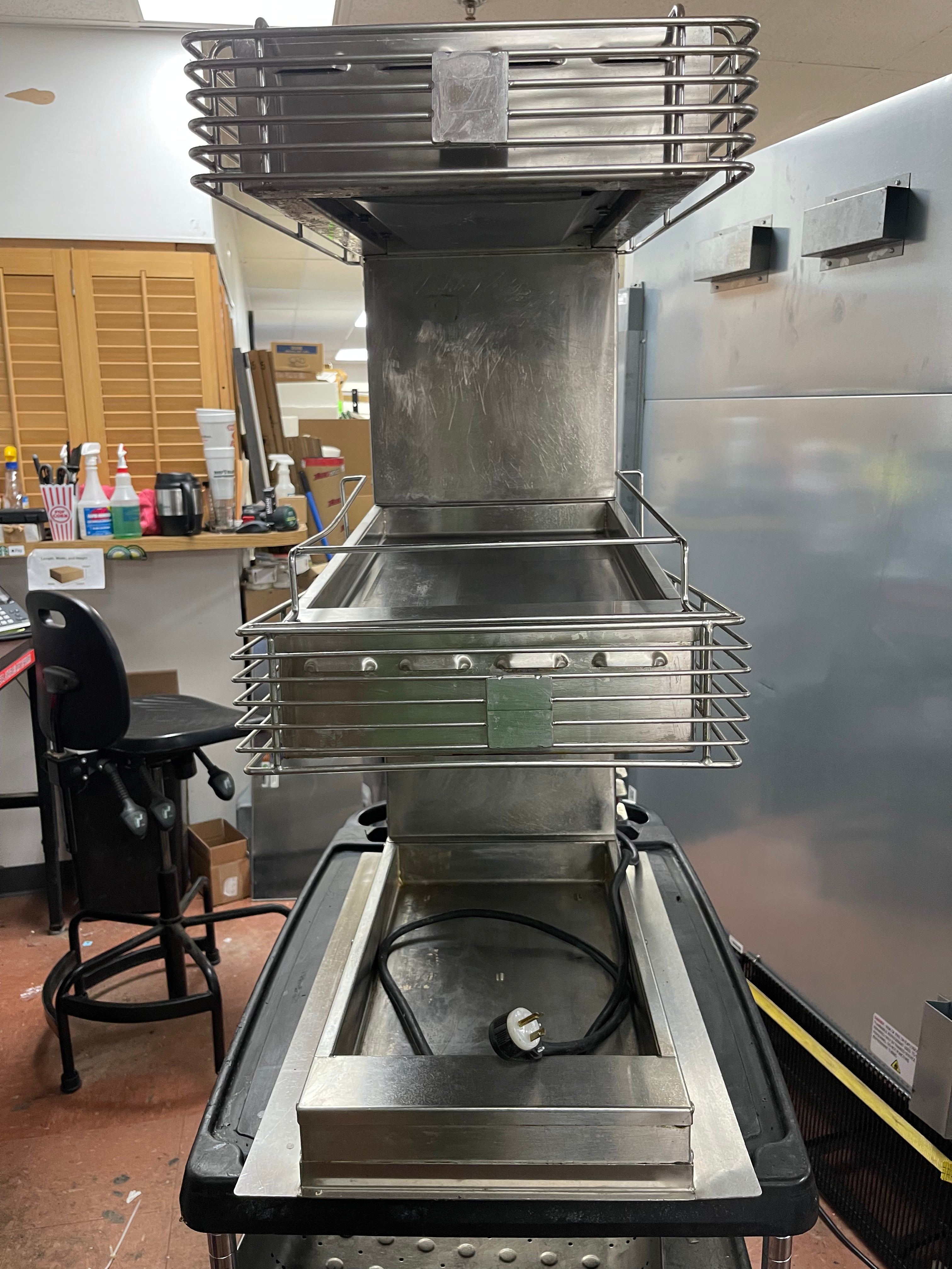 Used Franke HDH2 Stainless 2 Tier Food Holding Warmer Fryer Dump Station 120V