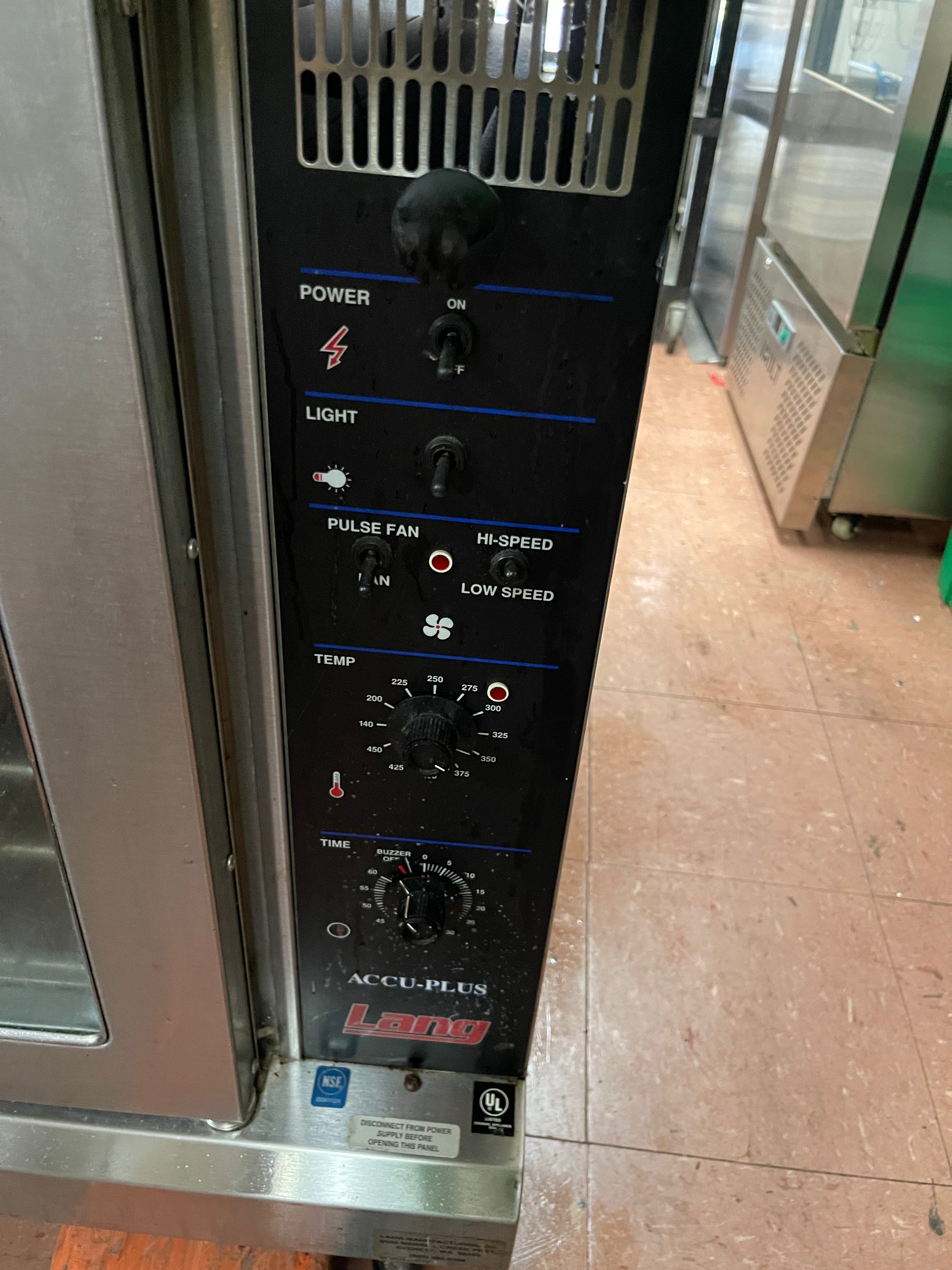 Used Lang ECCO-AP Double Deck Full Size Electric Convection Oven 480V 3PH As-Is