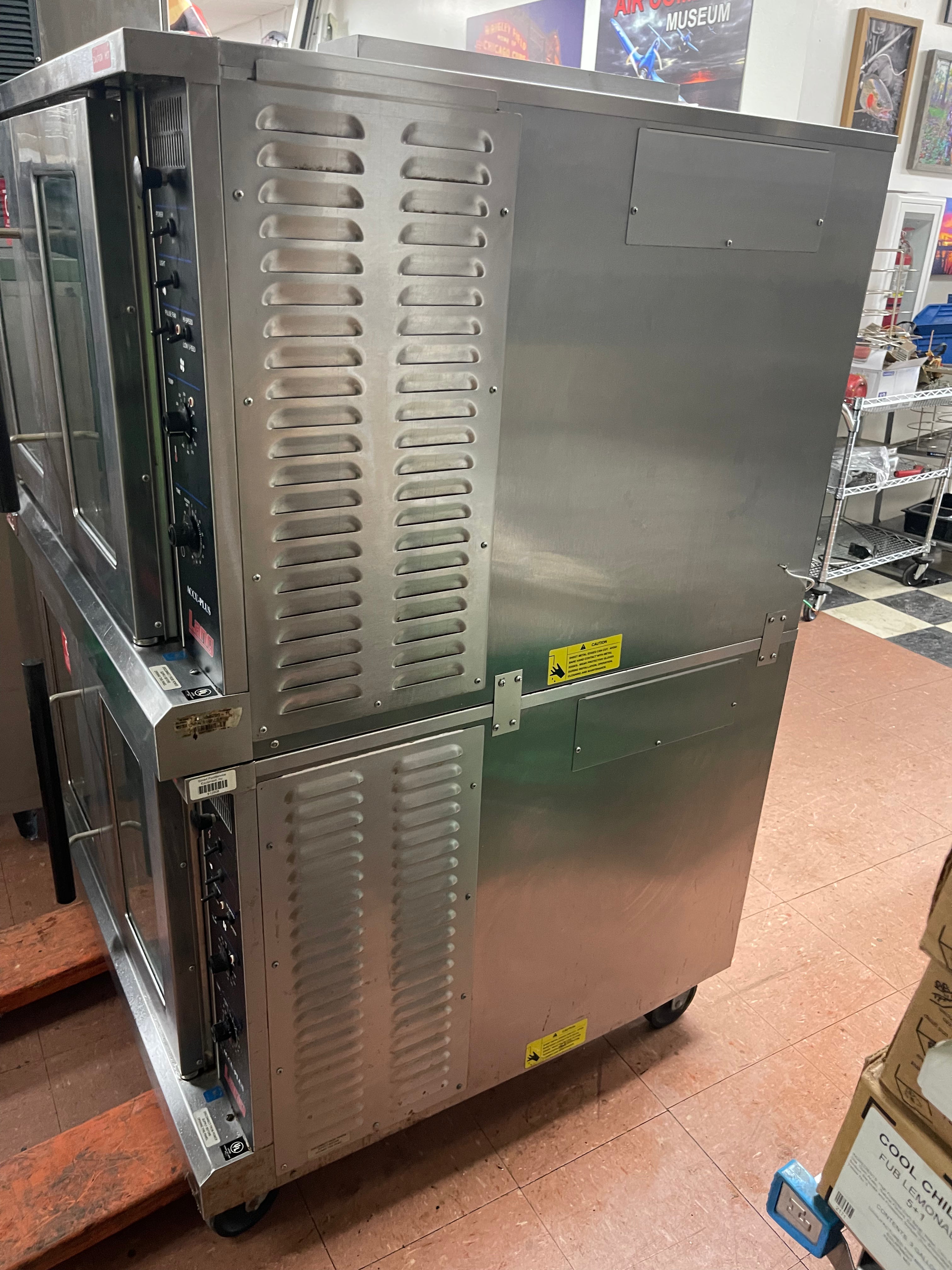 Used Lang ECCO-AP Double Deck Full Size Electric Convection Oven 480V 3PH As-Is