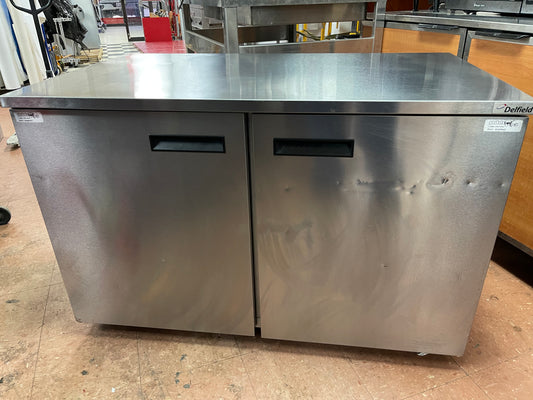 Used Delfield UC4048P 48″ W Under counter Commercial Stainless Refrigerator 2 Door 115v