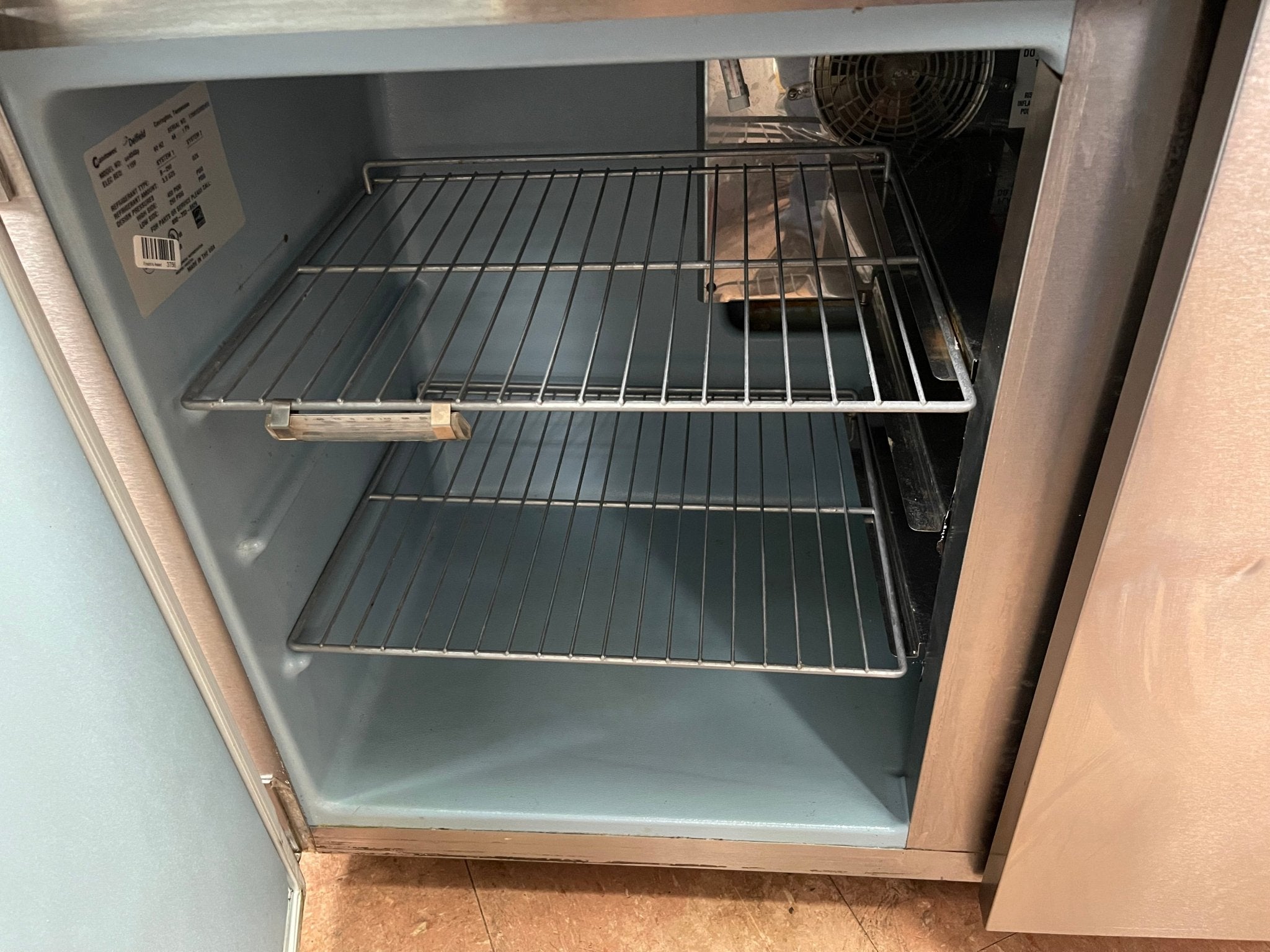 Used Delfield UC4048P 48″ W Under counter Commercial Stainless Refrigerator 2 Door 115v - Falcon Restaurant Supply - 5