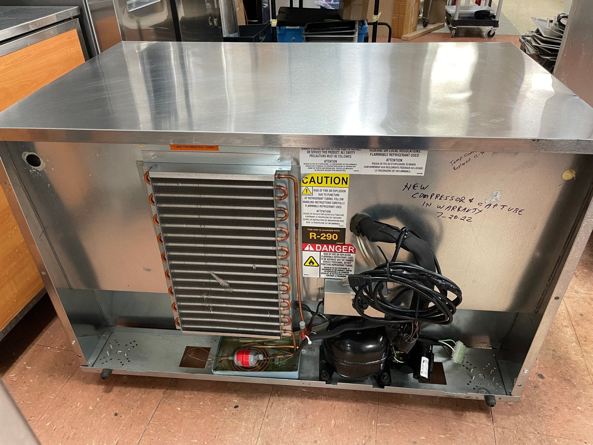 Used Delfield UC4048P 48″ W Under counter Commercial Stainless Refrigerator 2 Door 115v - Falcon Restaurant Supply - 9