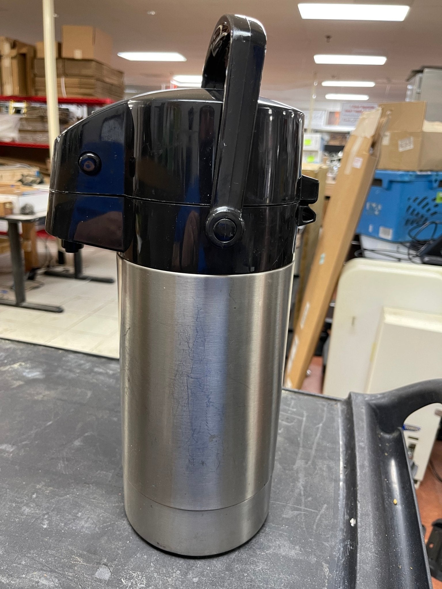 Used Zojirushi SR - AG30 3 Liter Stainless Steel Lined Coffee Air Pot Server - Falcon Restaurant Supply - 3