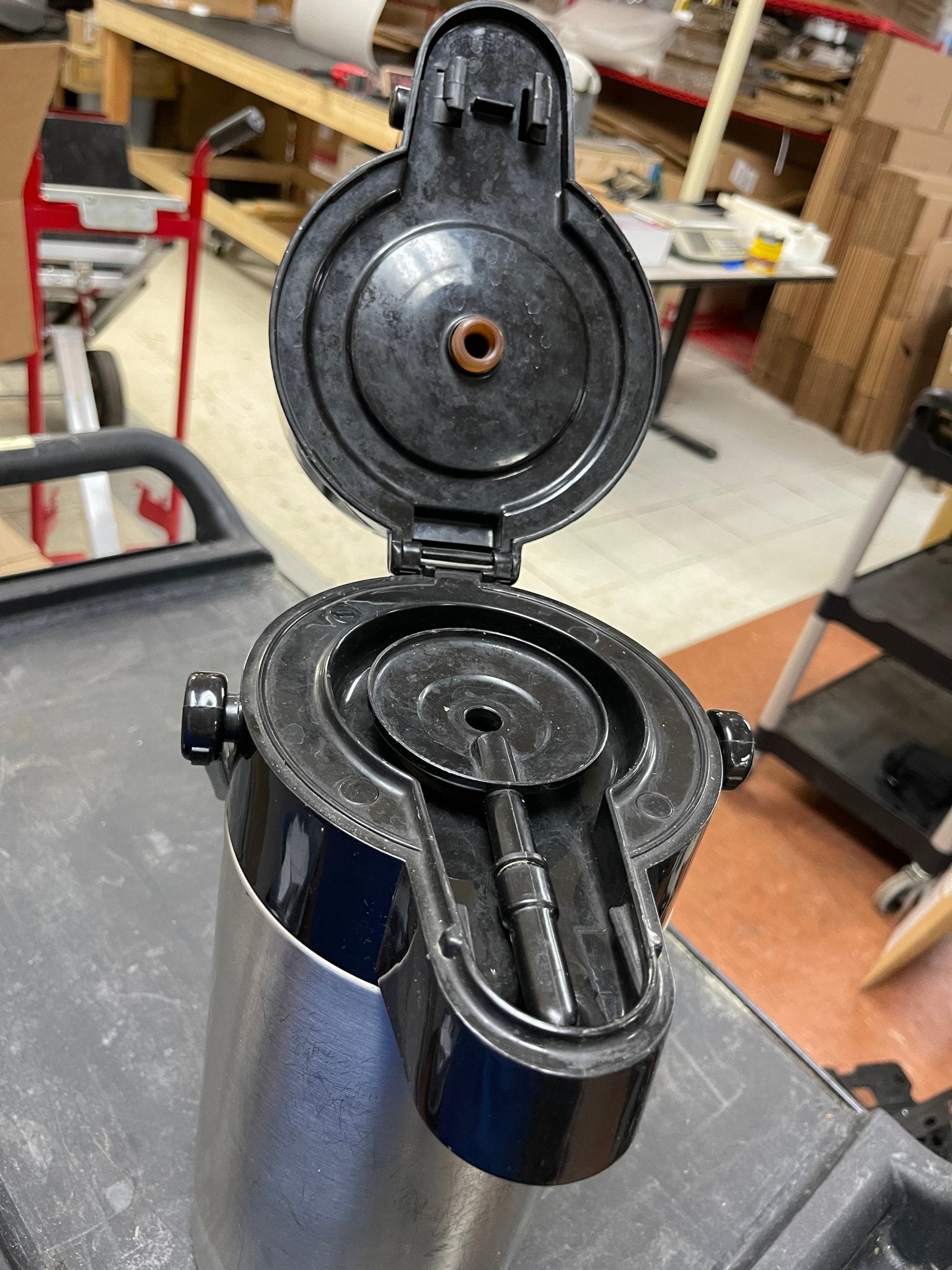 Used Zojirushi SR - AG30 3 Liter Stainless Steel Lined Coffee Air Pot Server - Falcon Restaurant Supply - 6