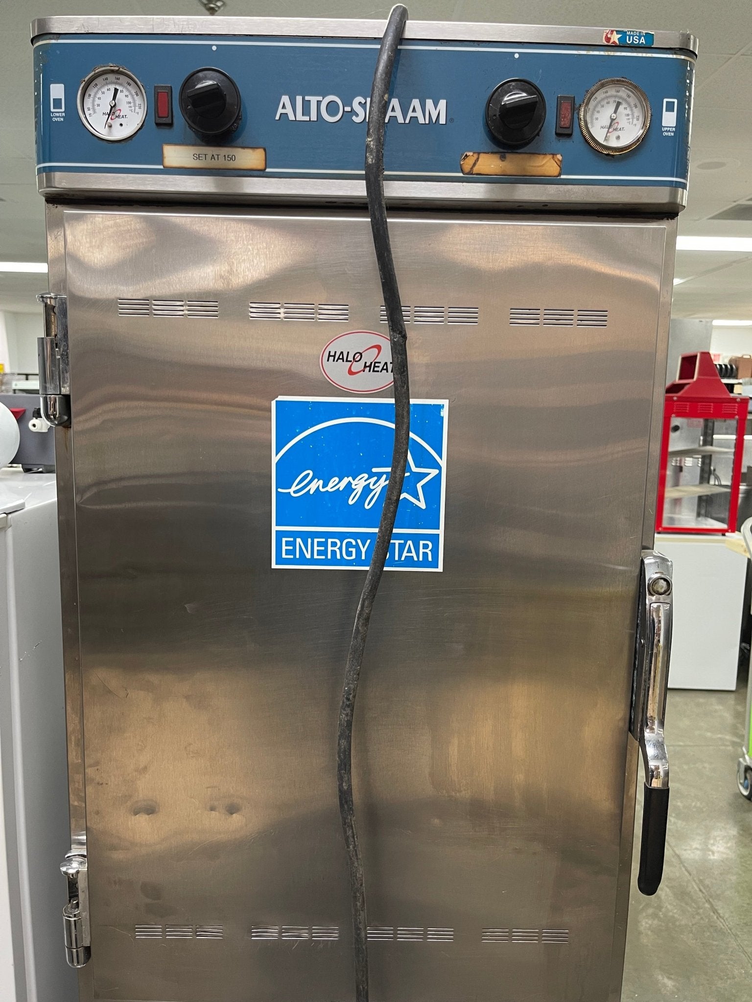 Used Alto - Shaam 1000 - UP Mobile Dutch Door 16 Pan Heated Holding Warming Cabinet 120V - Falcon Restaurant Supply - 4