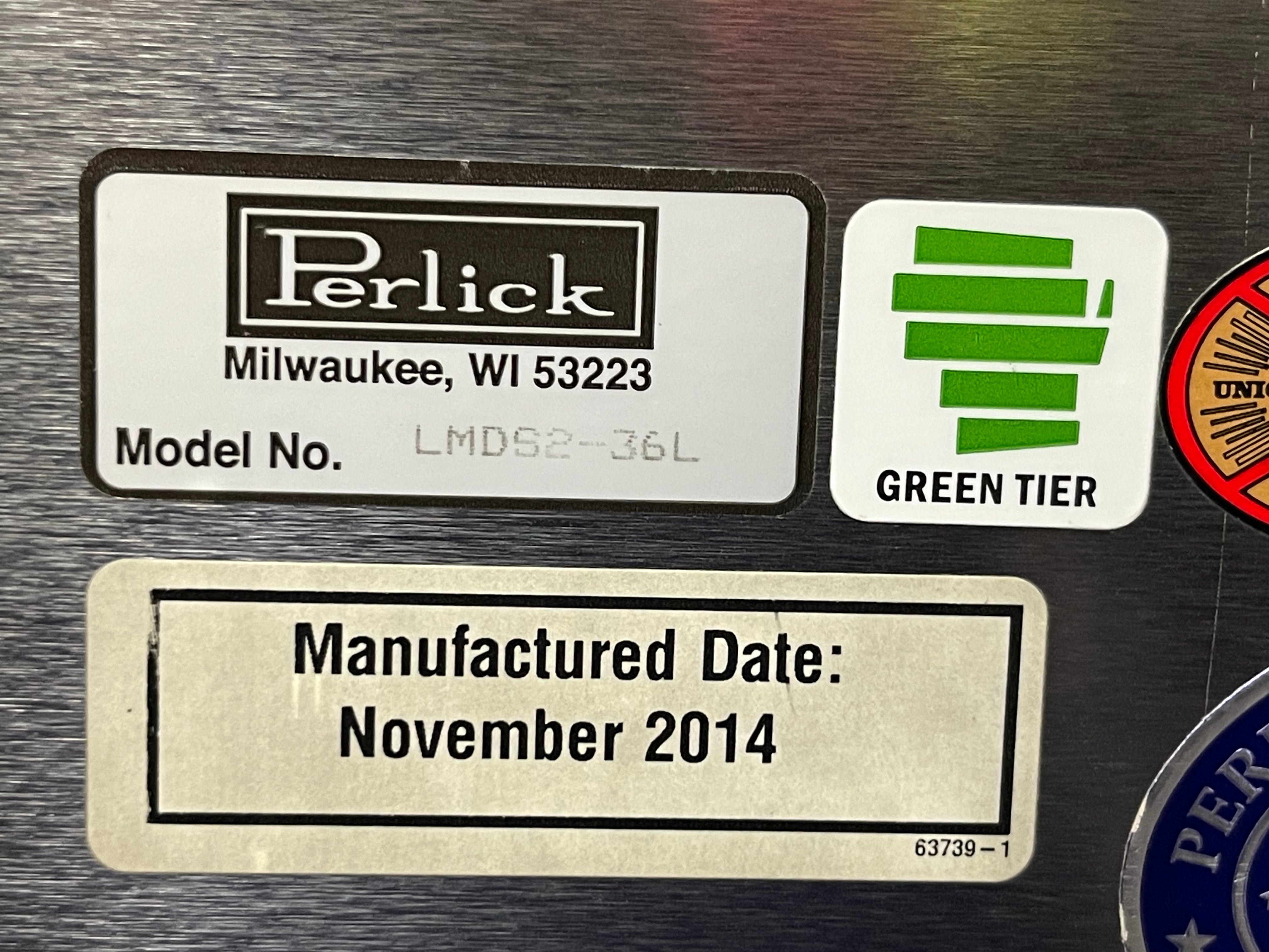 Used 36" Perlick LMDS2-36L 2 Tier White Led Lighted Liquor Bottle Display 120V