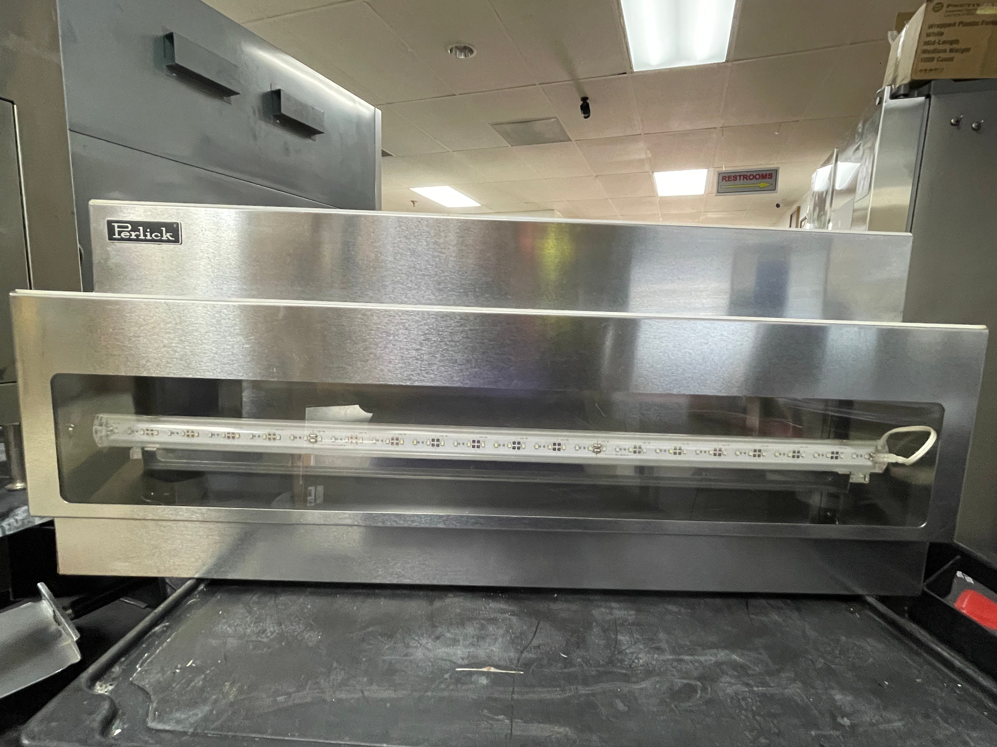 Used 36" Perlick LMDS2-36L 2 Tier White Led Lighted Liquor Bottle Display 120V