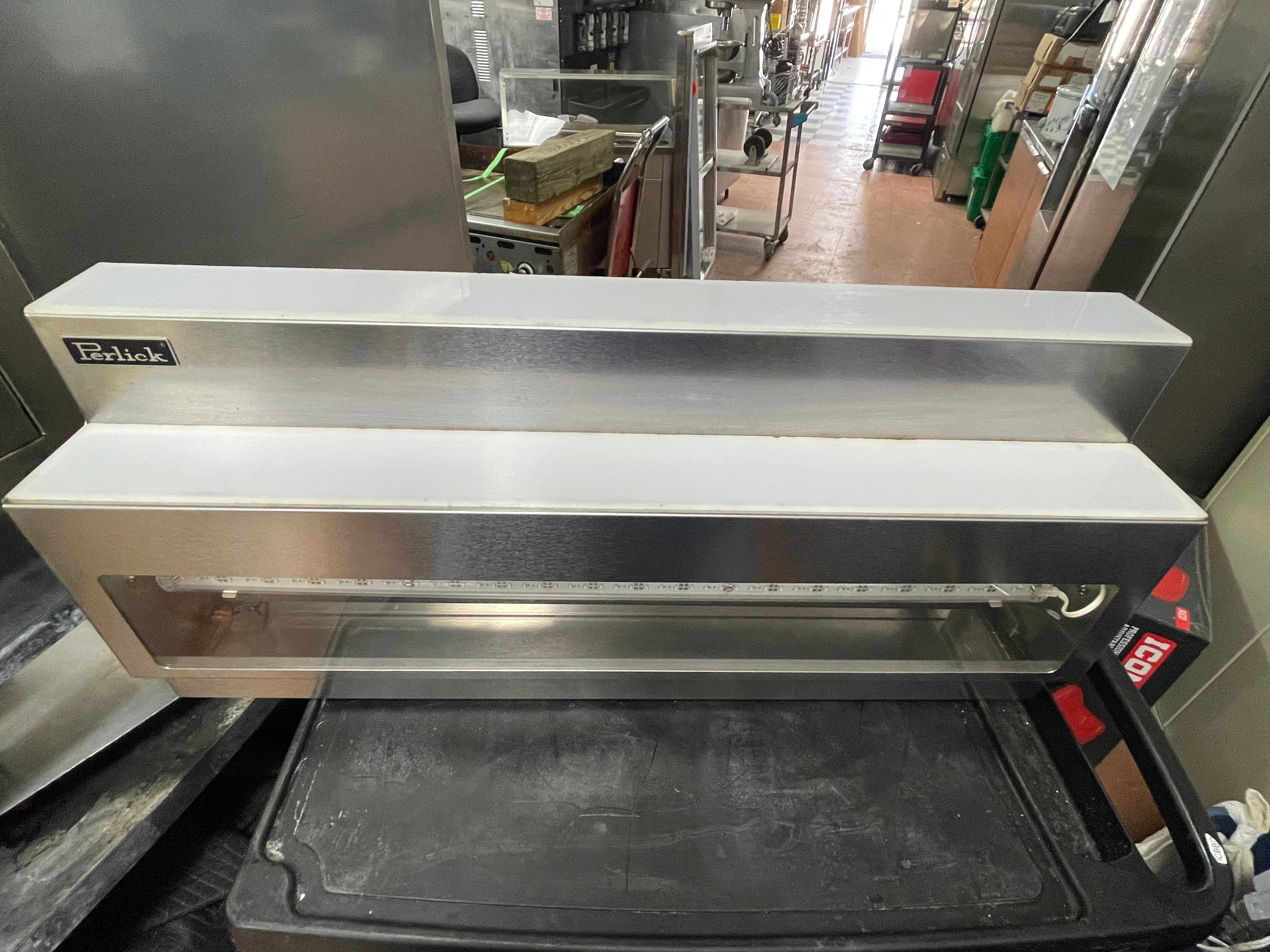 Used 36" Perlick LMDS2-36L 2 Tier White Led Lighted Liquor Bottle Display 120V