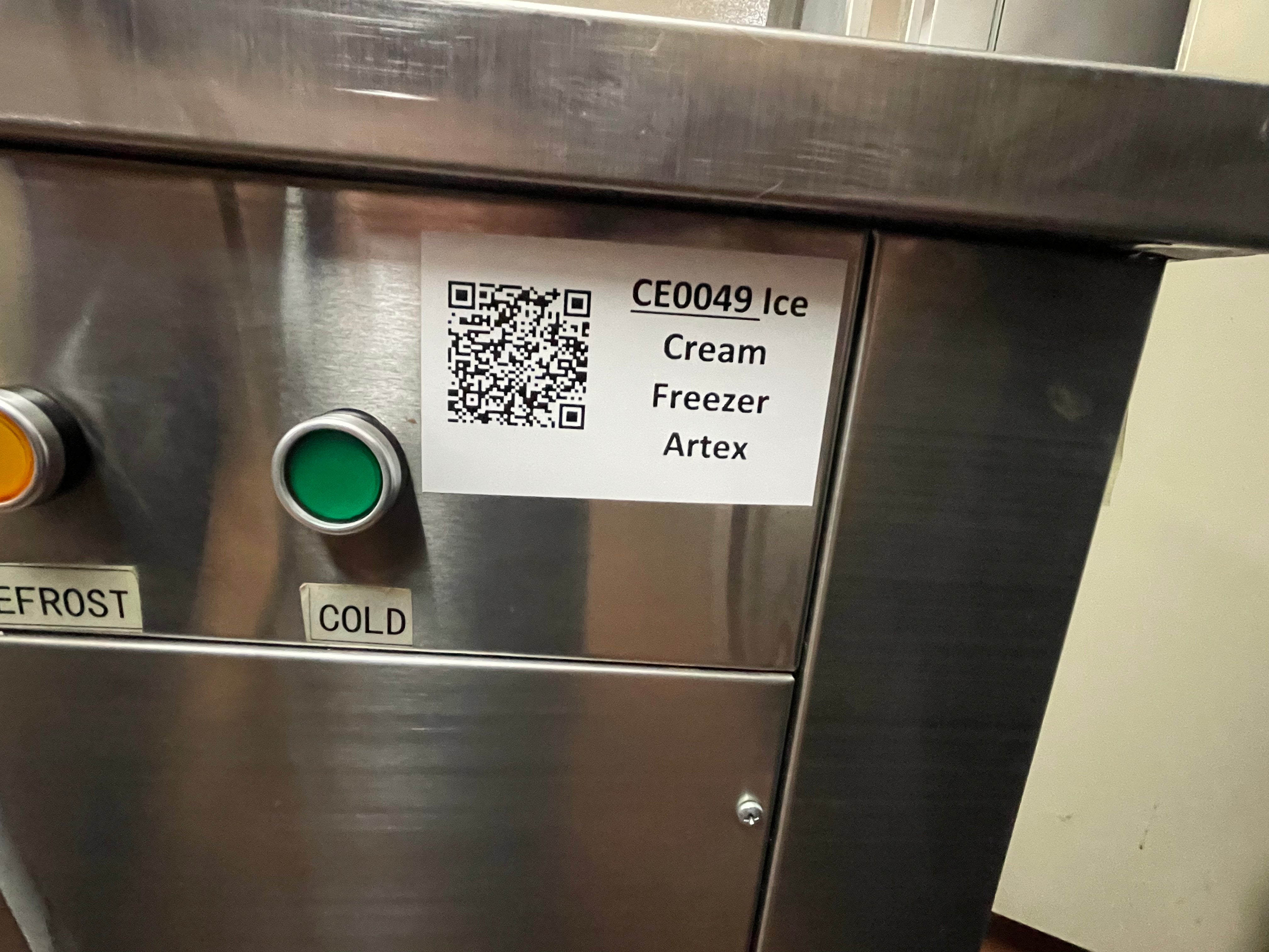 Used Artex Commercial Ice Cream Roll Machine Model CBJF-2D5C Dual Pans 120V