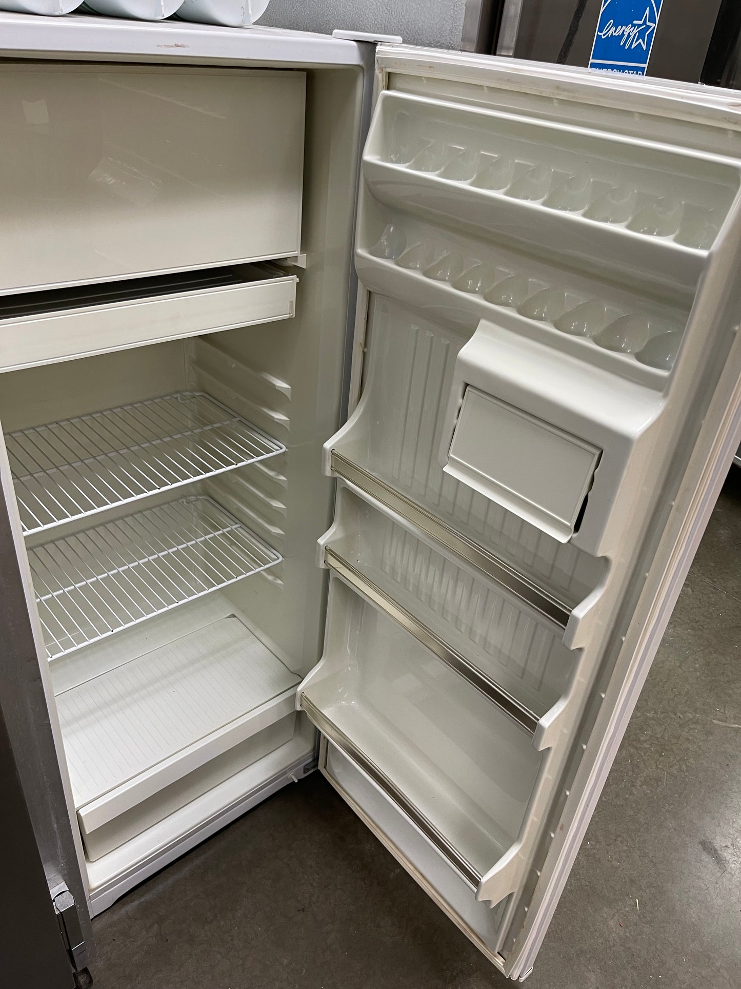 Used GE Single Door White Refrigerator with Freezer 120V