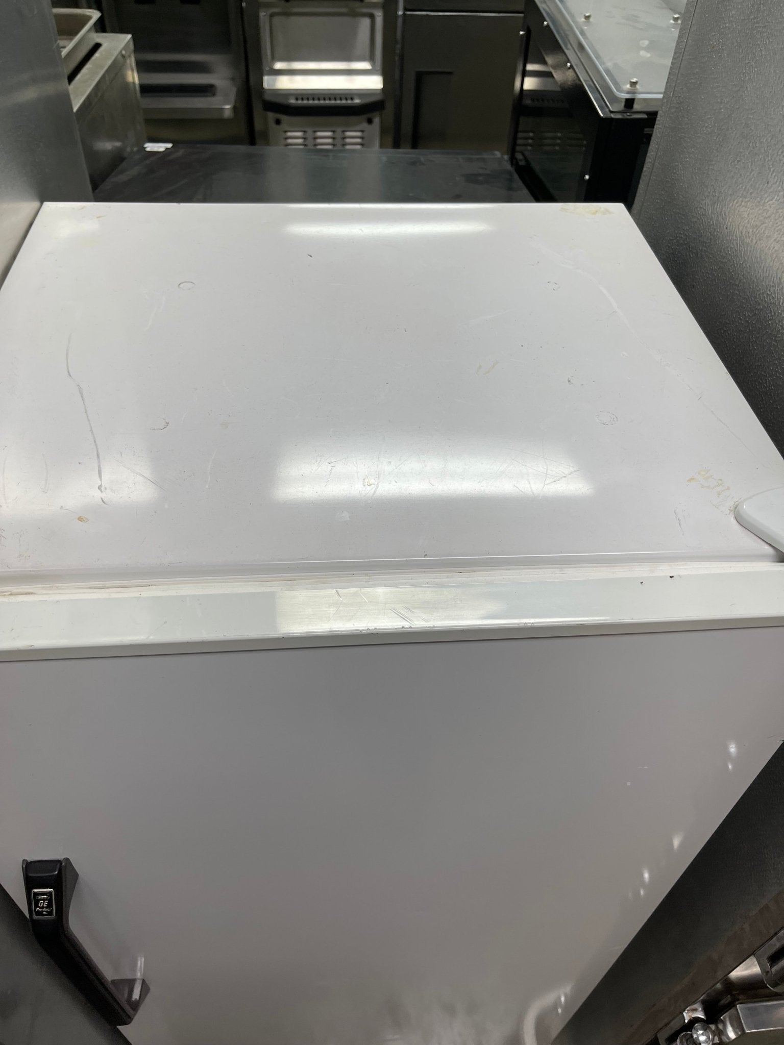 Used GE Single Door White Refrigerator with Freezer 120V - Falcon Restaurant Supply - 7