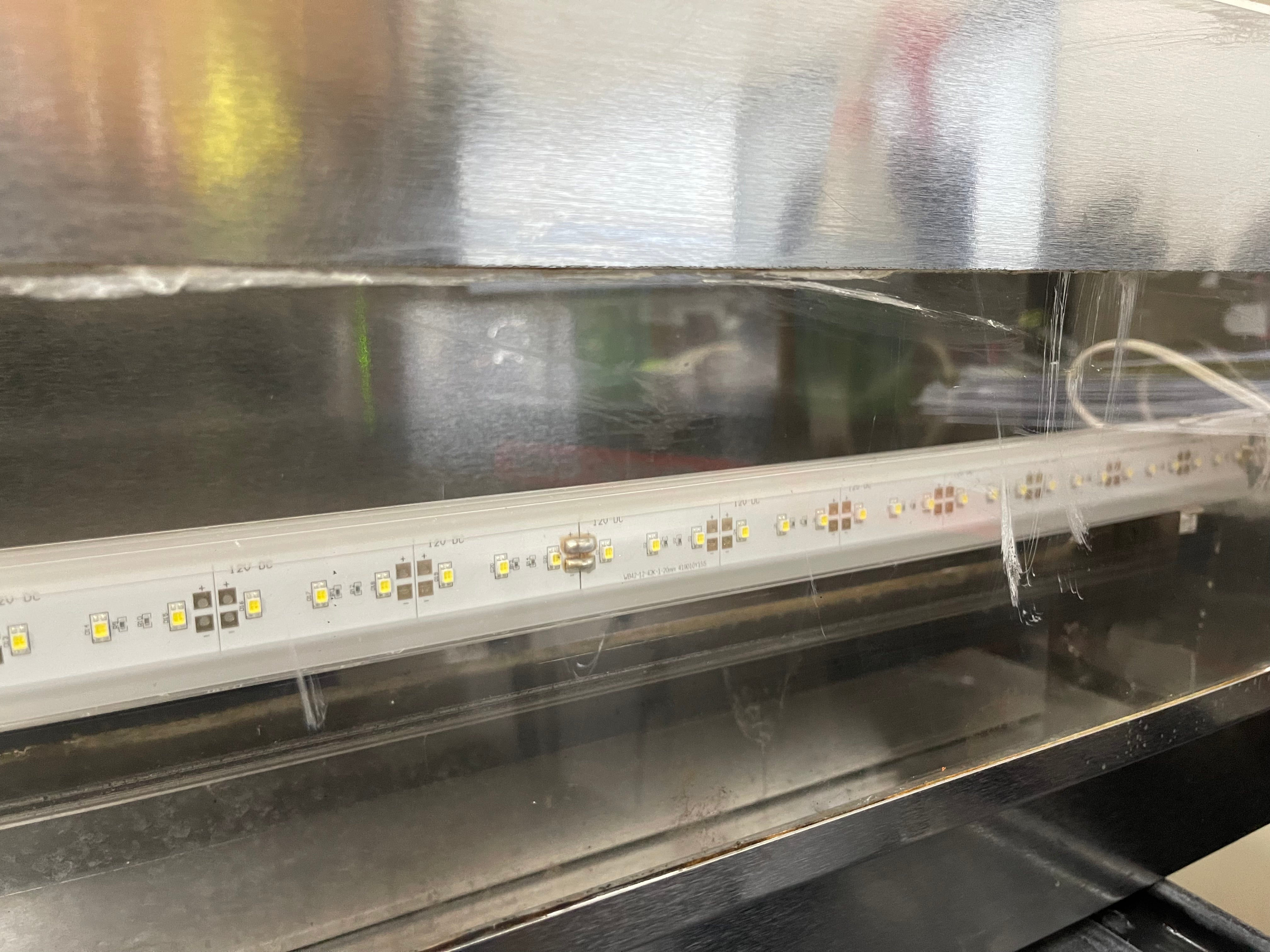 Used 36" Perlick LMDS2-36L 2 Tier White Led Lighted Liquor Bottle Display 120V - 2