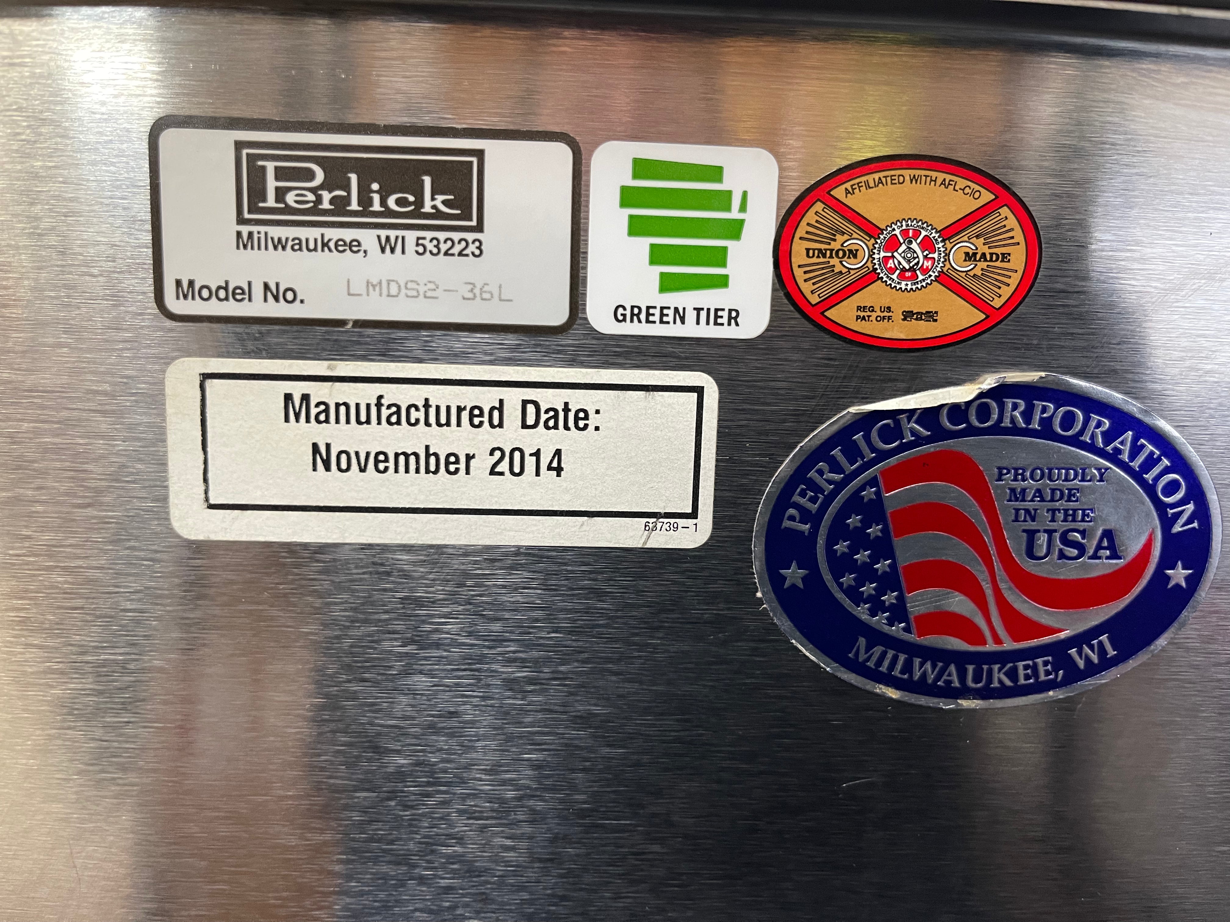 Used 36" Perlick LMDS2-36L 2 Tier White Led Lighted Liquor Bottle Display 120V - 2