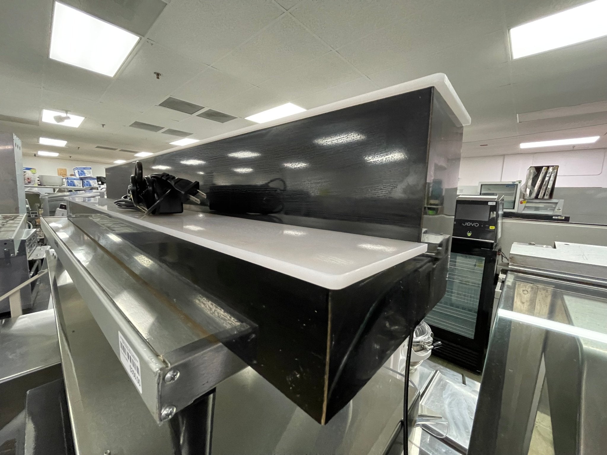 Used LED Baseline 44" 2 Tier LED Lighted Liquor Display Bar Shelf 120V Black - Falcon Restaurant Supply - 3